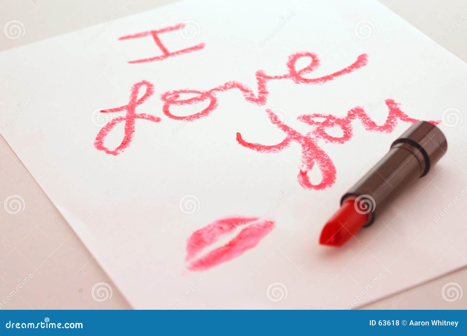 I love you lipstick stock photo. Image of valentines, lipstick 63618