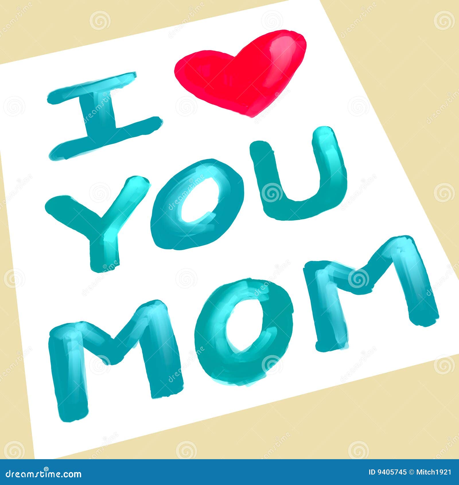  I love you mom stock illustration Illustration of toddler 