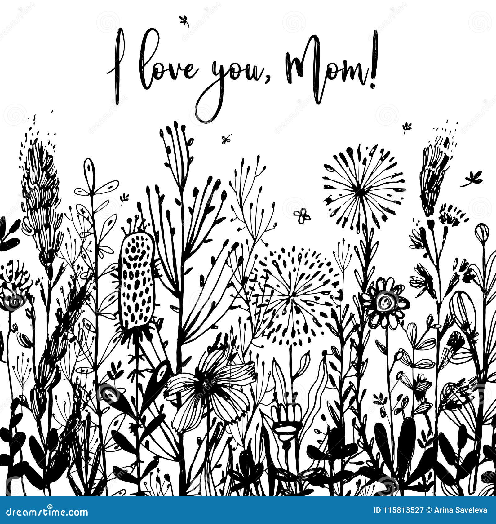 i love you, mom black-and-white background, celebration badge, tag. text, card invitation, template.  