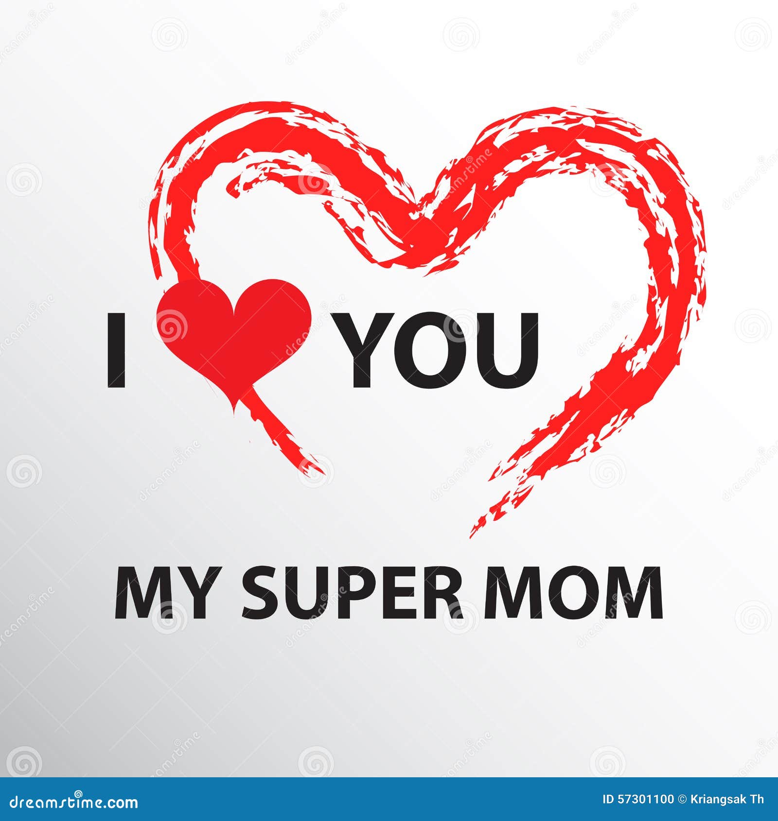 I love you mom stock vector. Illustration of abstract - 57301100