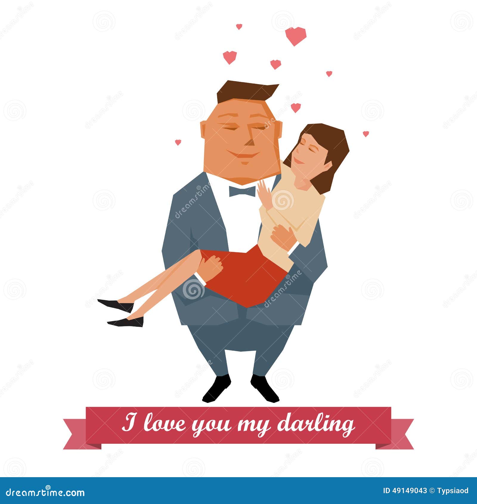 I love you my darling. stock vector. Illustration of boyfriend ...
