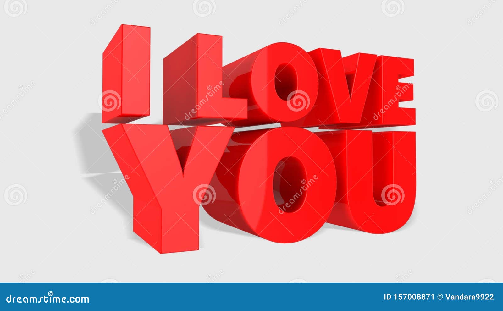 I Love You Red Design In Cinema 4d With Photoshop Stock