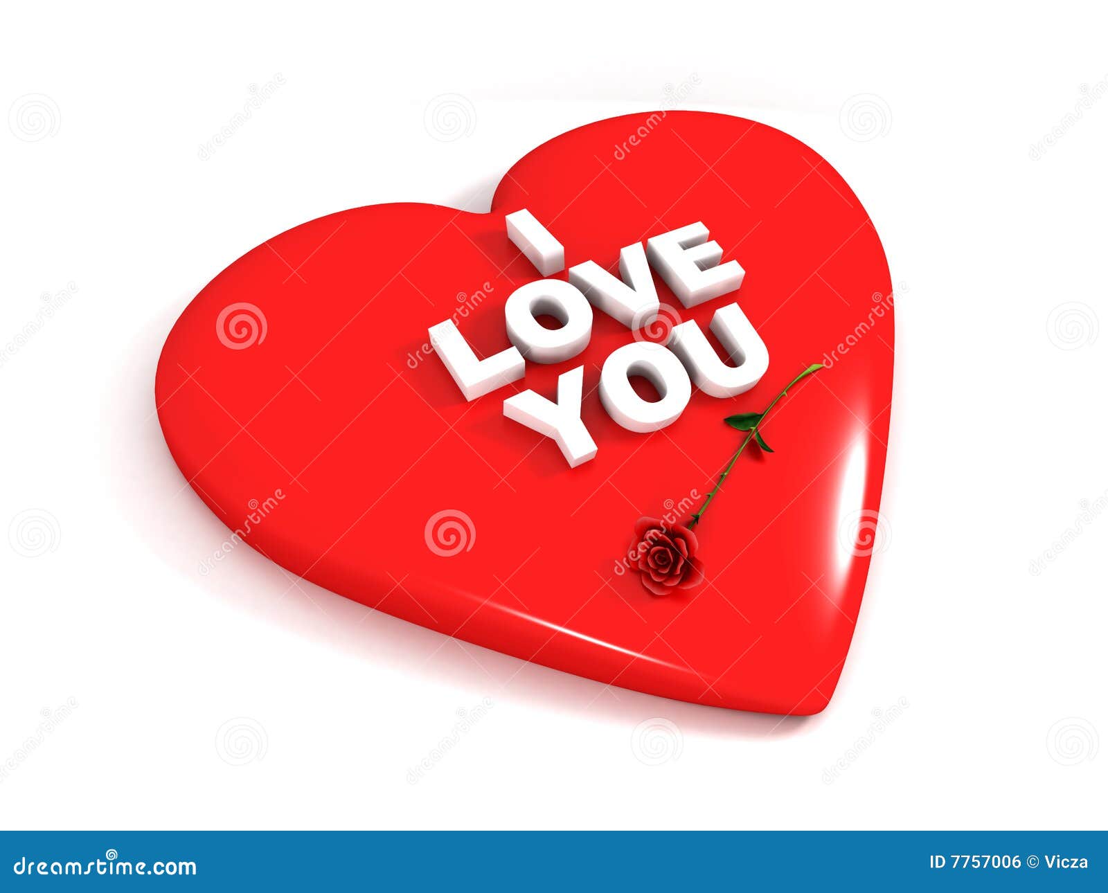 I Love you and rose stock illustration. Illustration of heart ...
