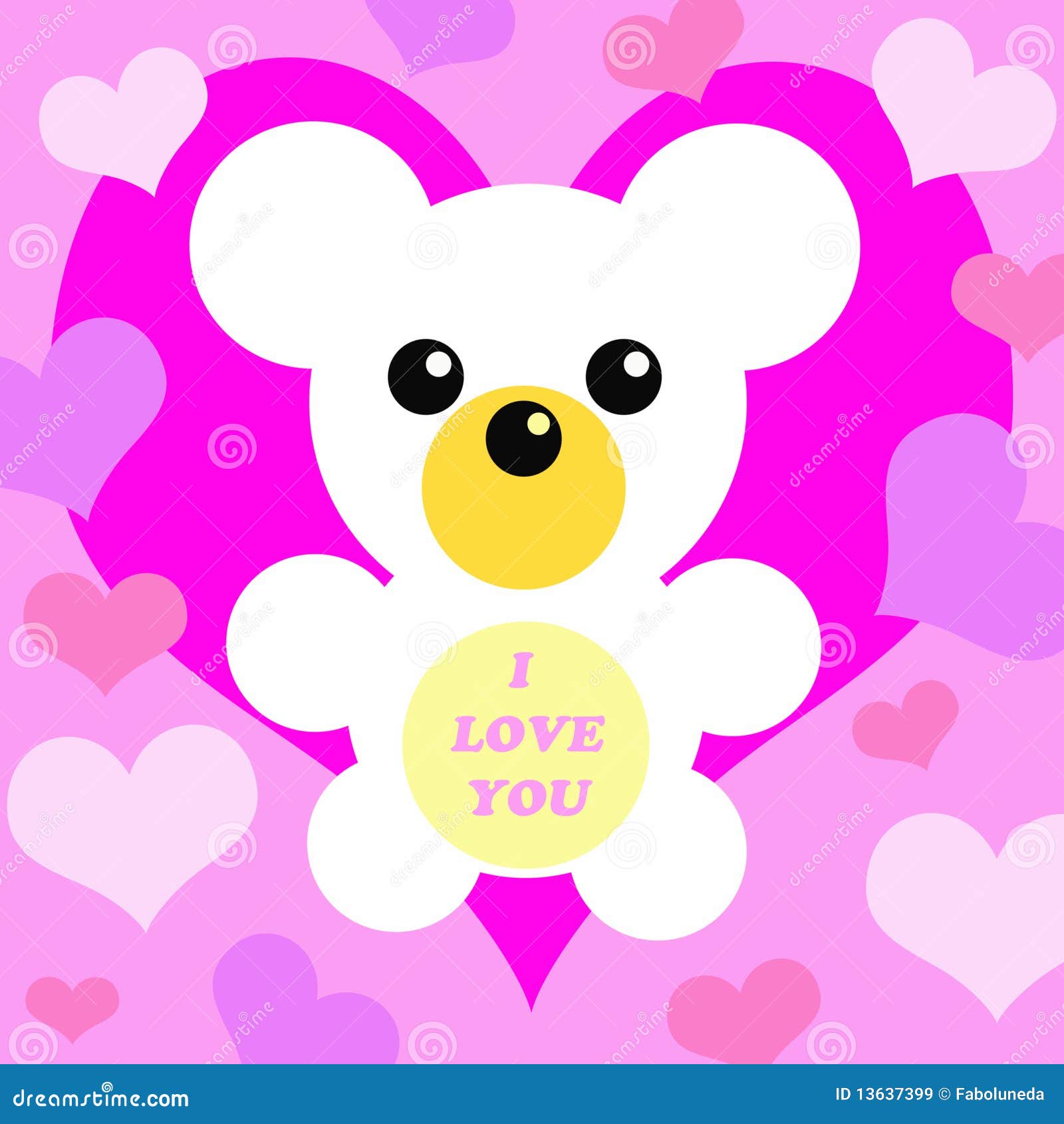 I Love You Teddy Bear Stock Illustration Illustration Of Funny