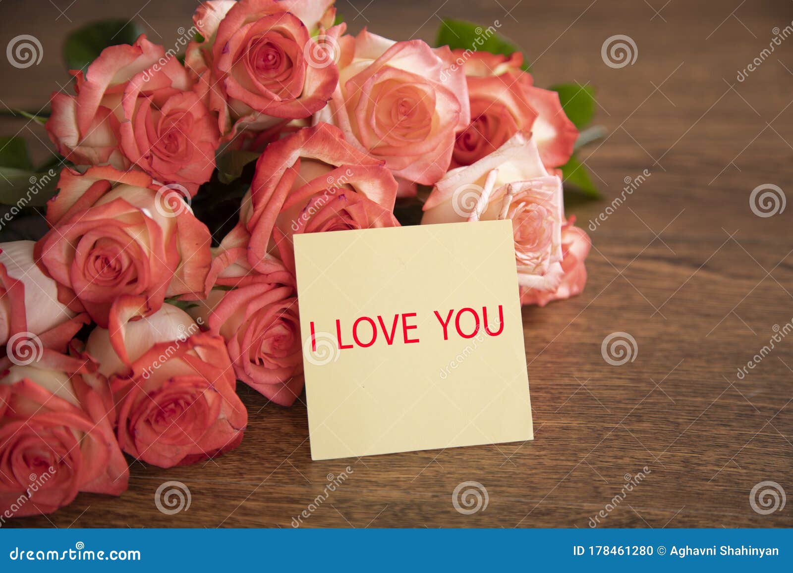 I love you text with roses stock photo. Image of happy 178461280