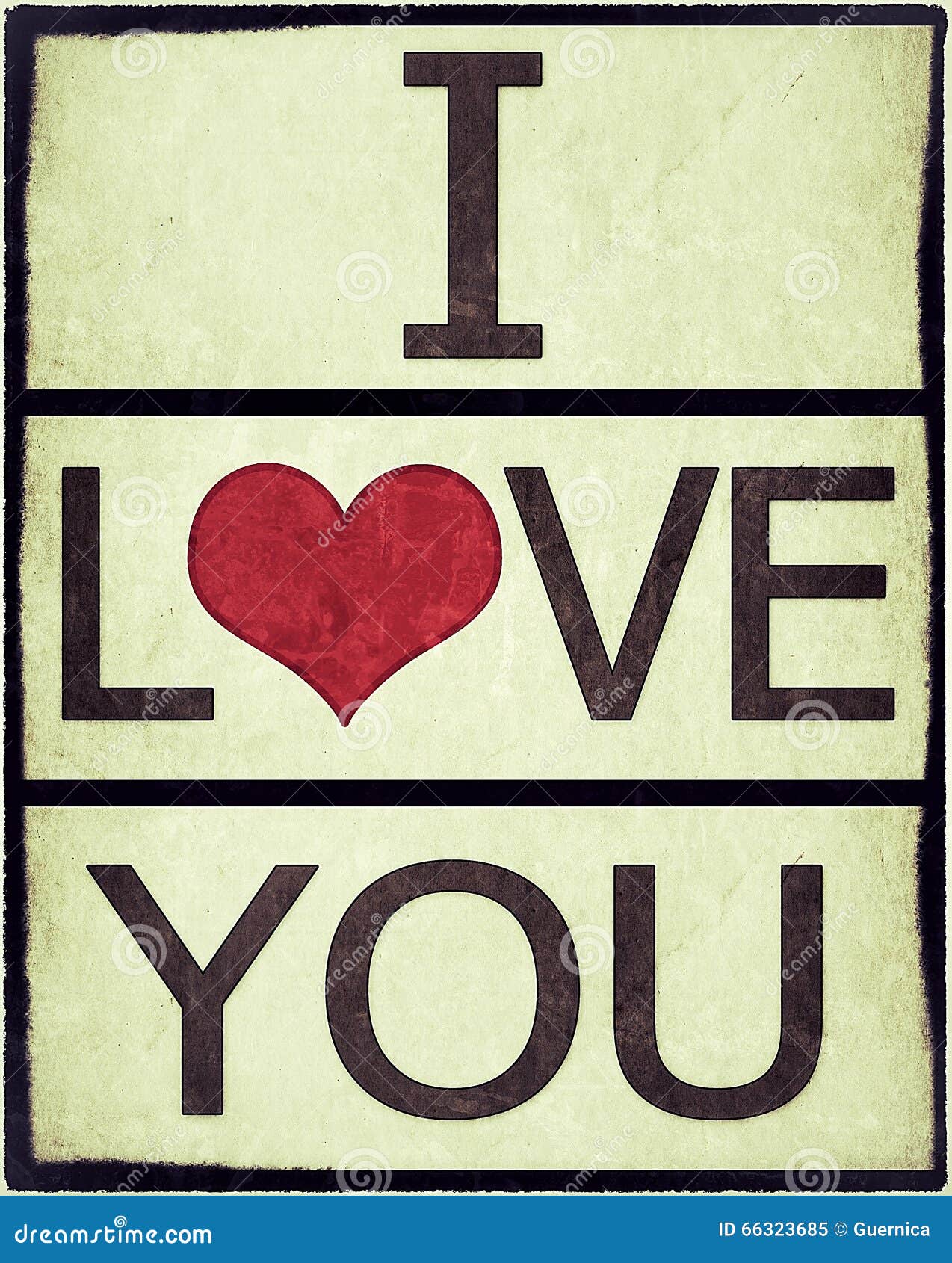 I Love you vintage grunge stock illustration. Illustration of lover