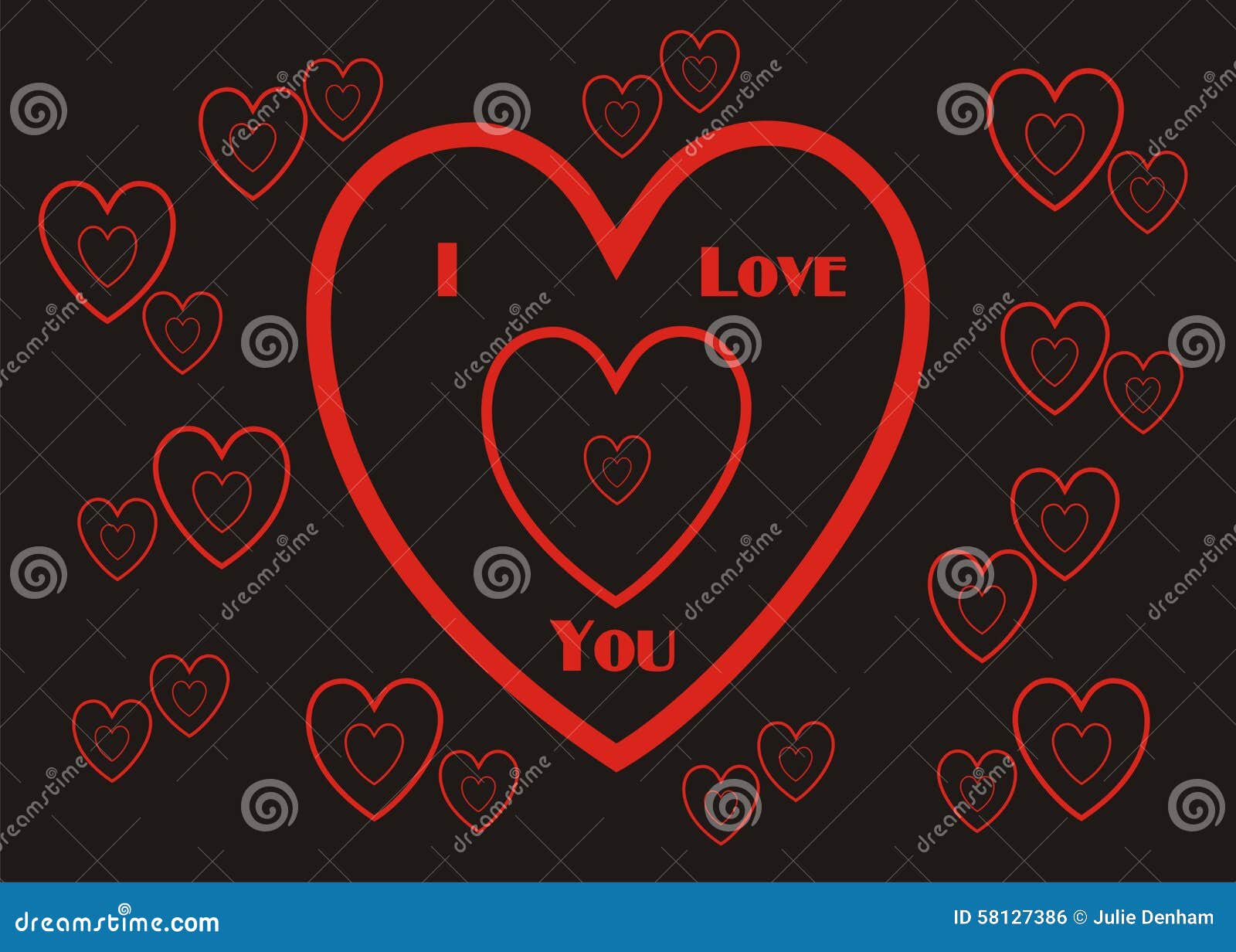 I Love You Wallpaper Background Giftwrap Stock Illustration