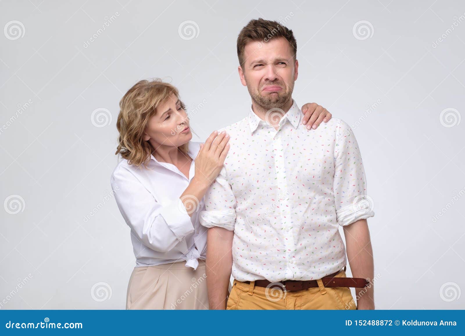 I`m Always Here For You Woman Reassuring Her Coworker When He Made A