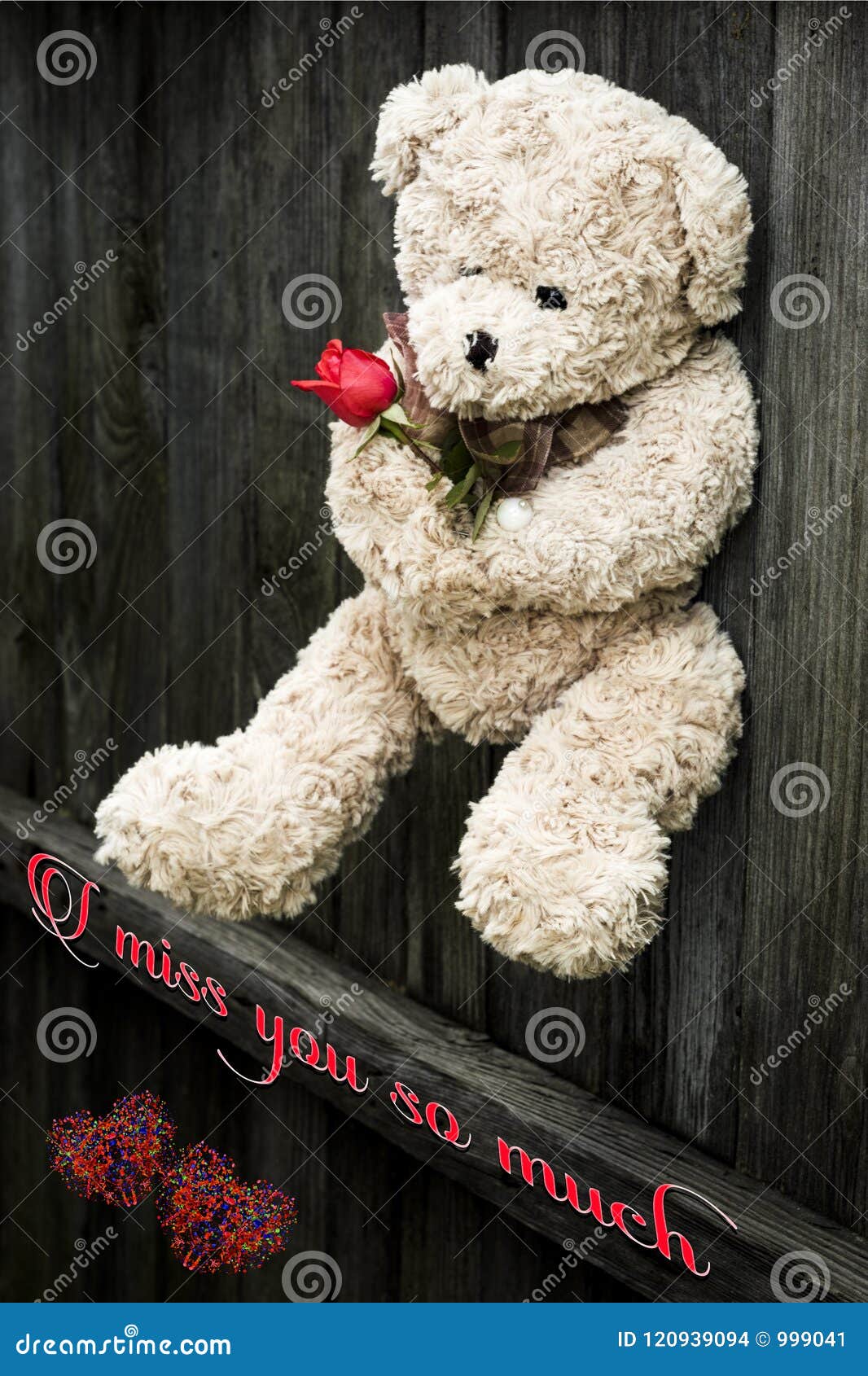 I Miss You so Much Card Illustration Foto Stock Photo - Image of ...