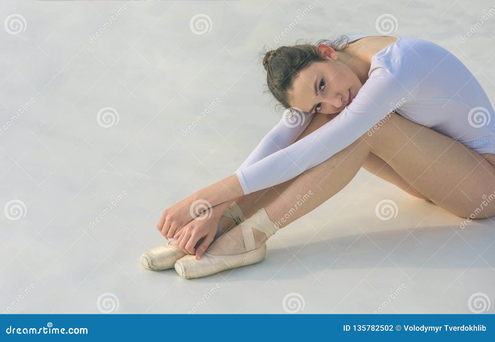 I Need More Practice Young Ballerina Sit On Floor Cute Ballet