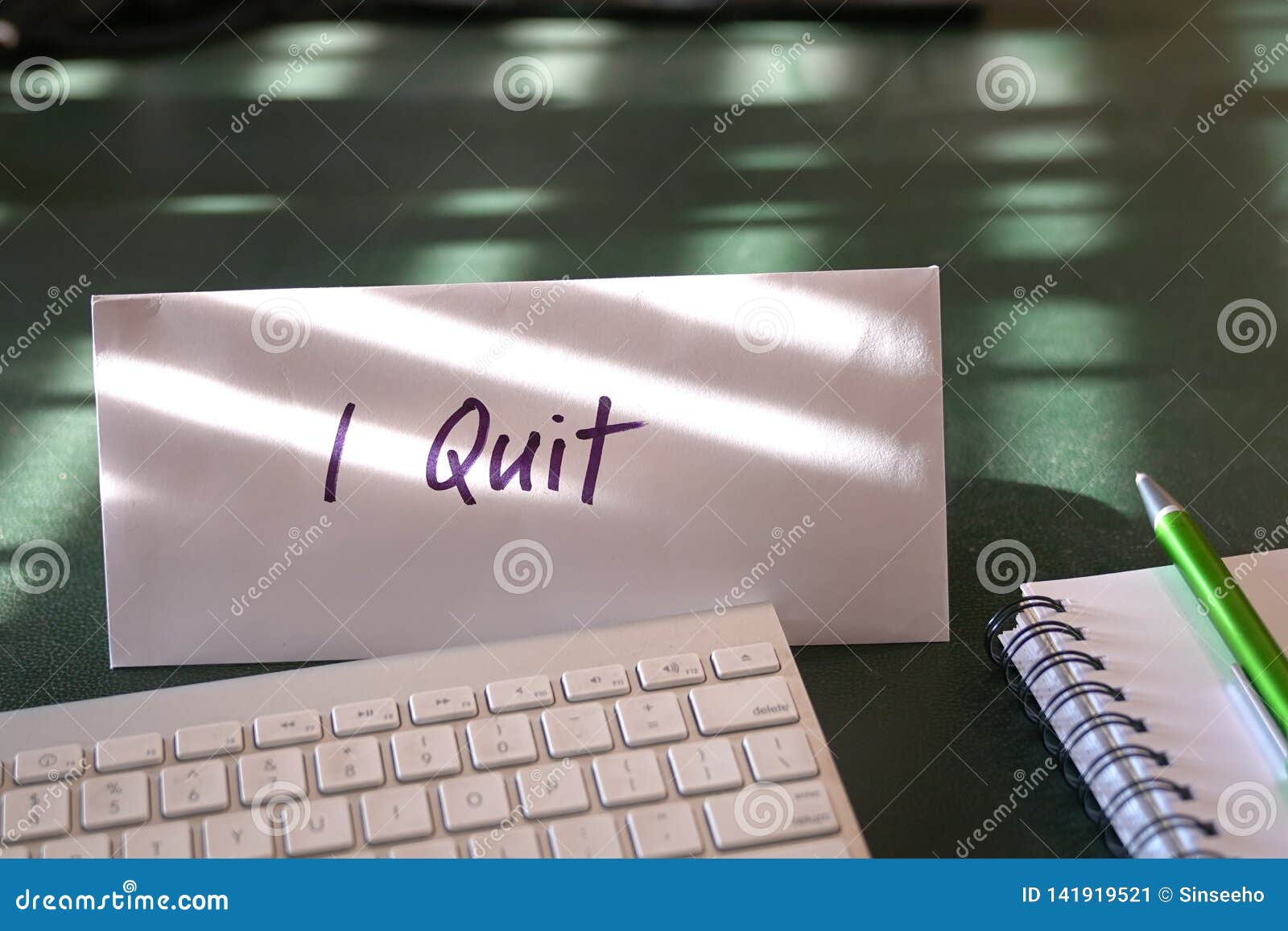 Resignation Letter With Words I Quit On The Envelope Stock Image Image Of Hand Executive 141919521