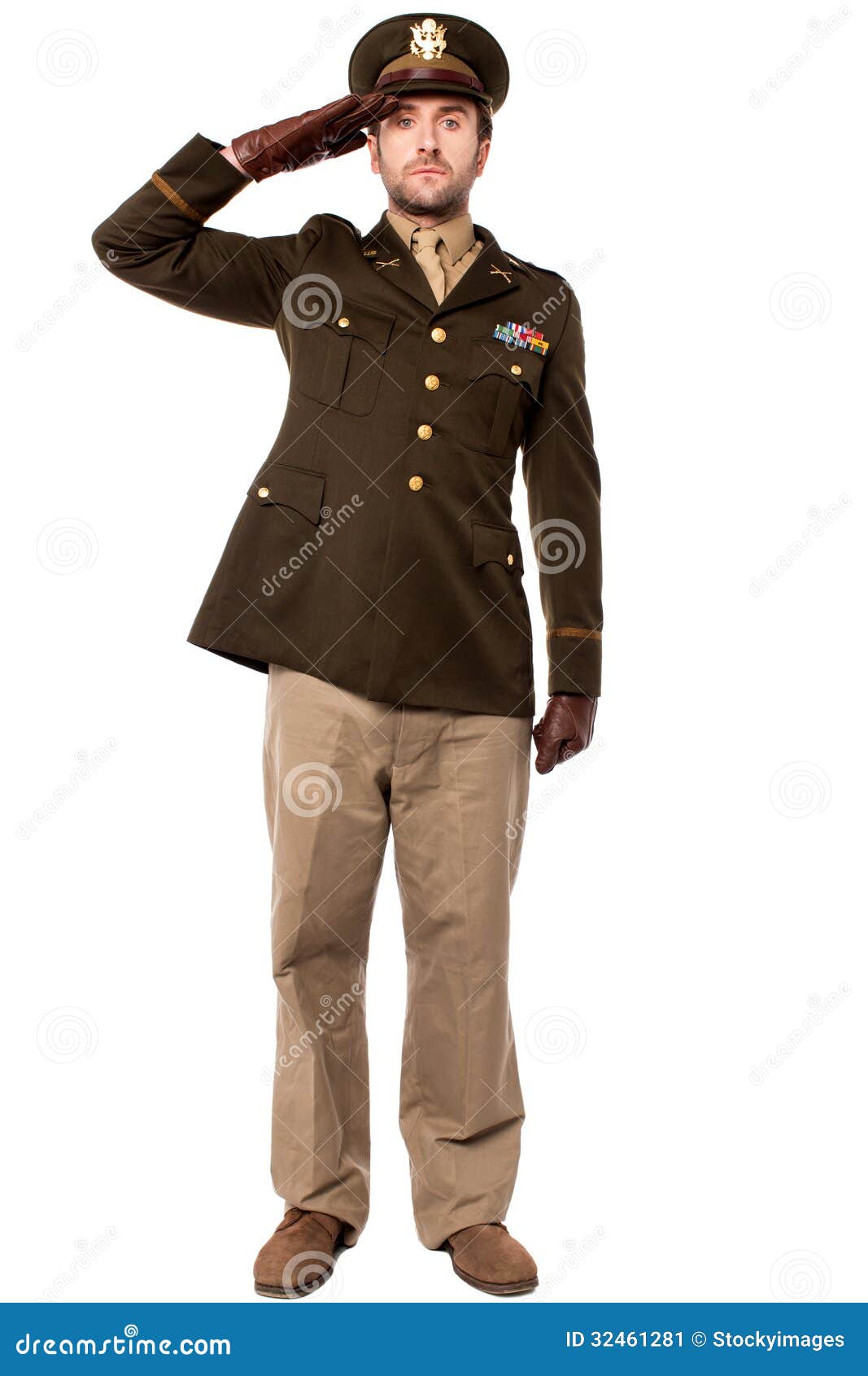 I salute my country stock image. Image of caucasian, personnel - 32461281