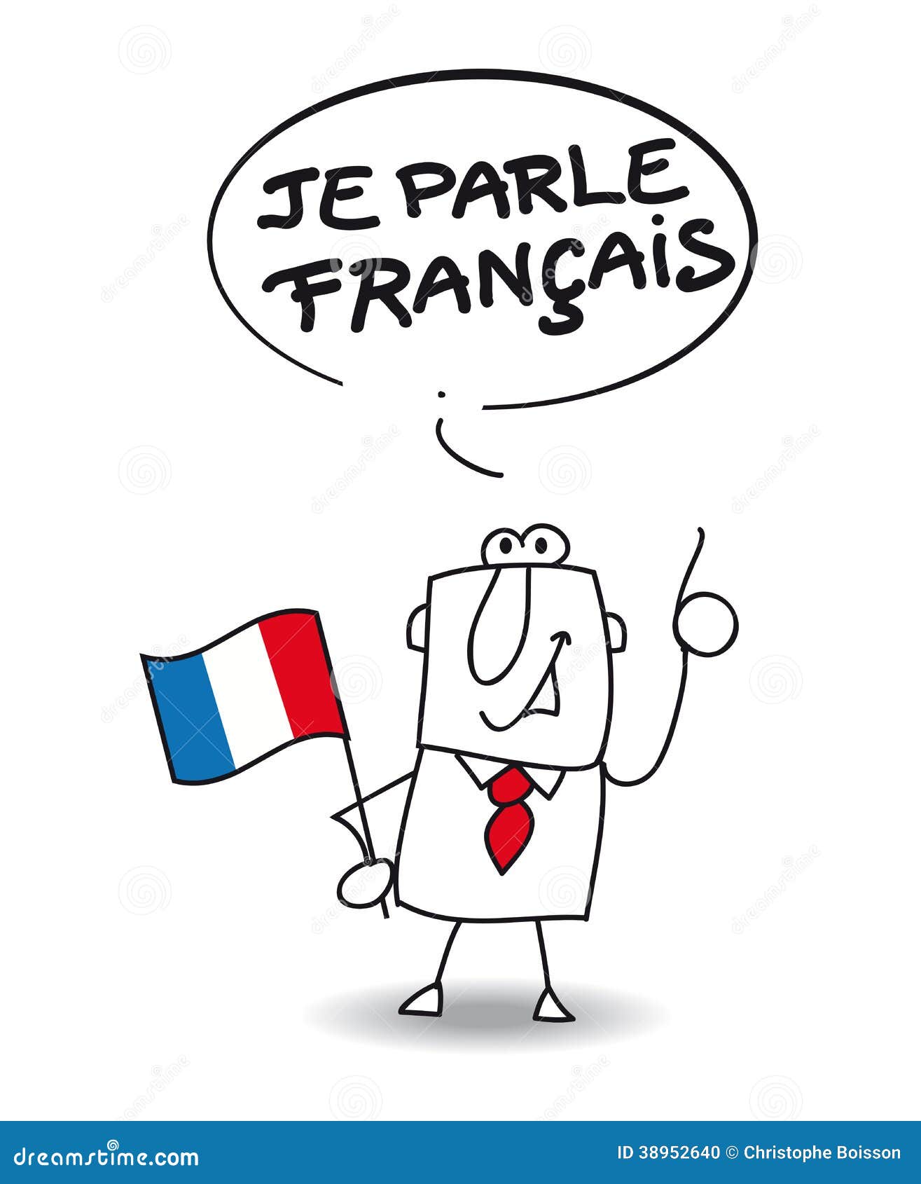 I speak french stock vector. Illustration of translation ...