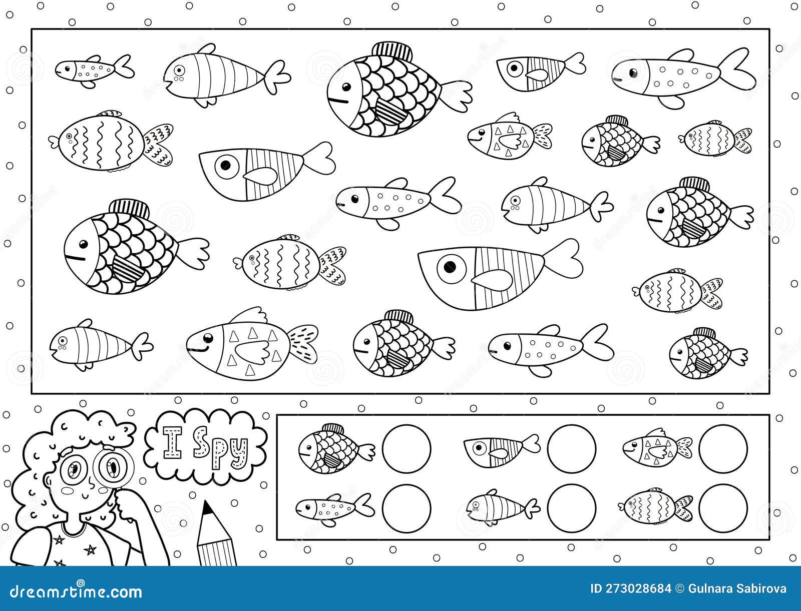 Free Printable: Dog I Spy Count and Color Activity Page for Kids