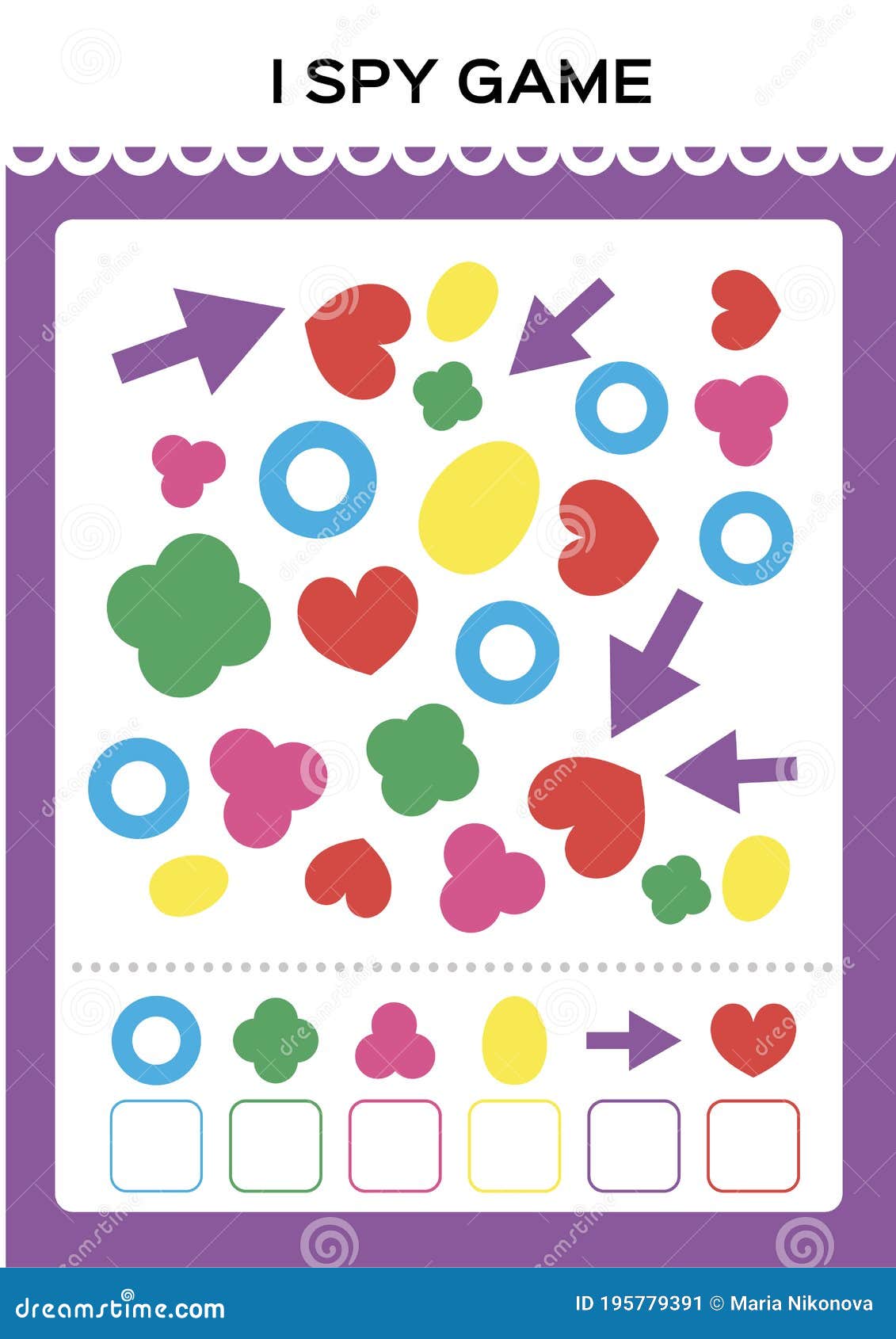 i spy game. find and count s for toddlers. counting activity for kids. educational for kids. basic geometrical