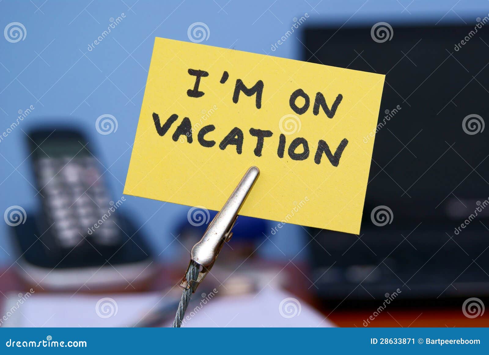 I Am On Vacation Stock Image Image Of Business Daydream 28633871