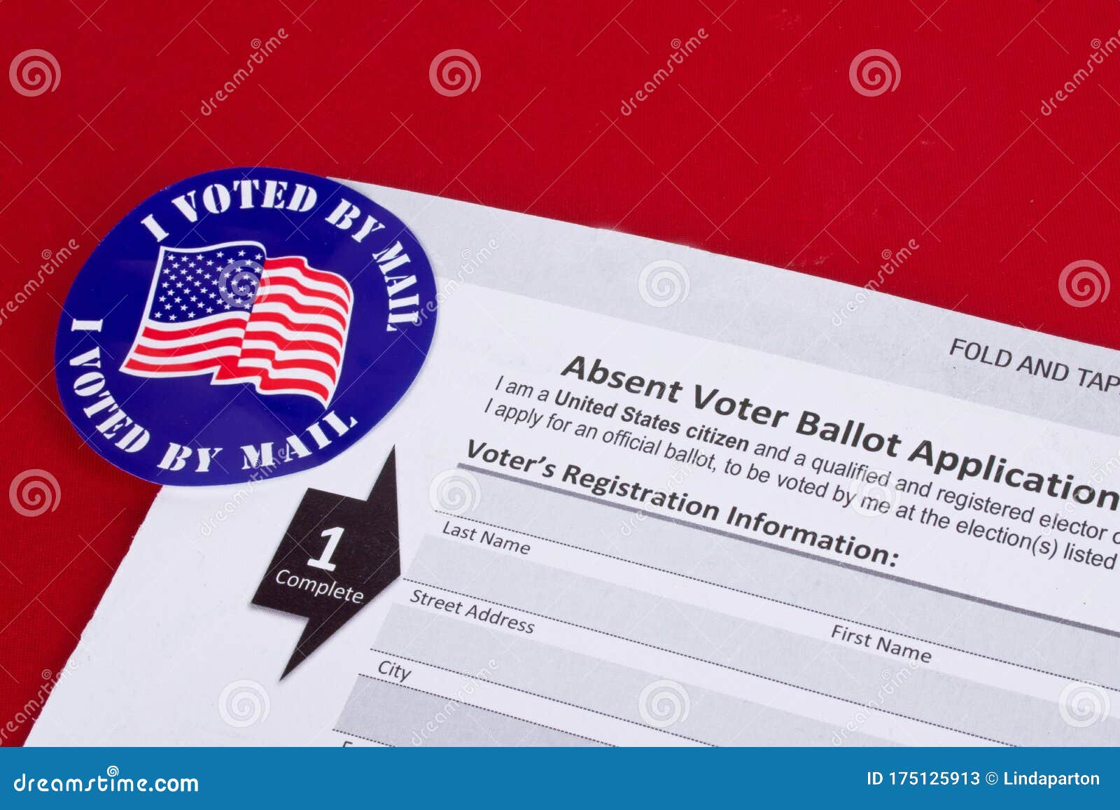 `I Voted By Mail` Sticker And Absentee Voter Application ...