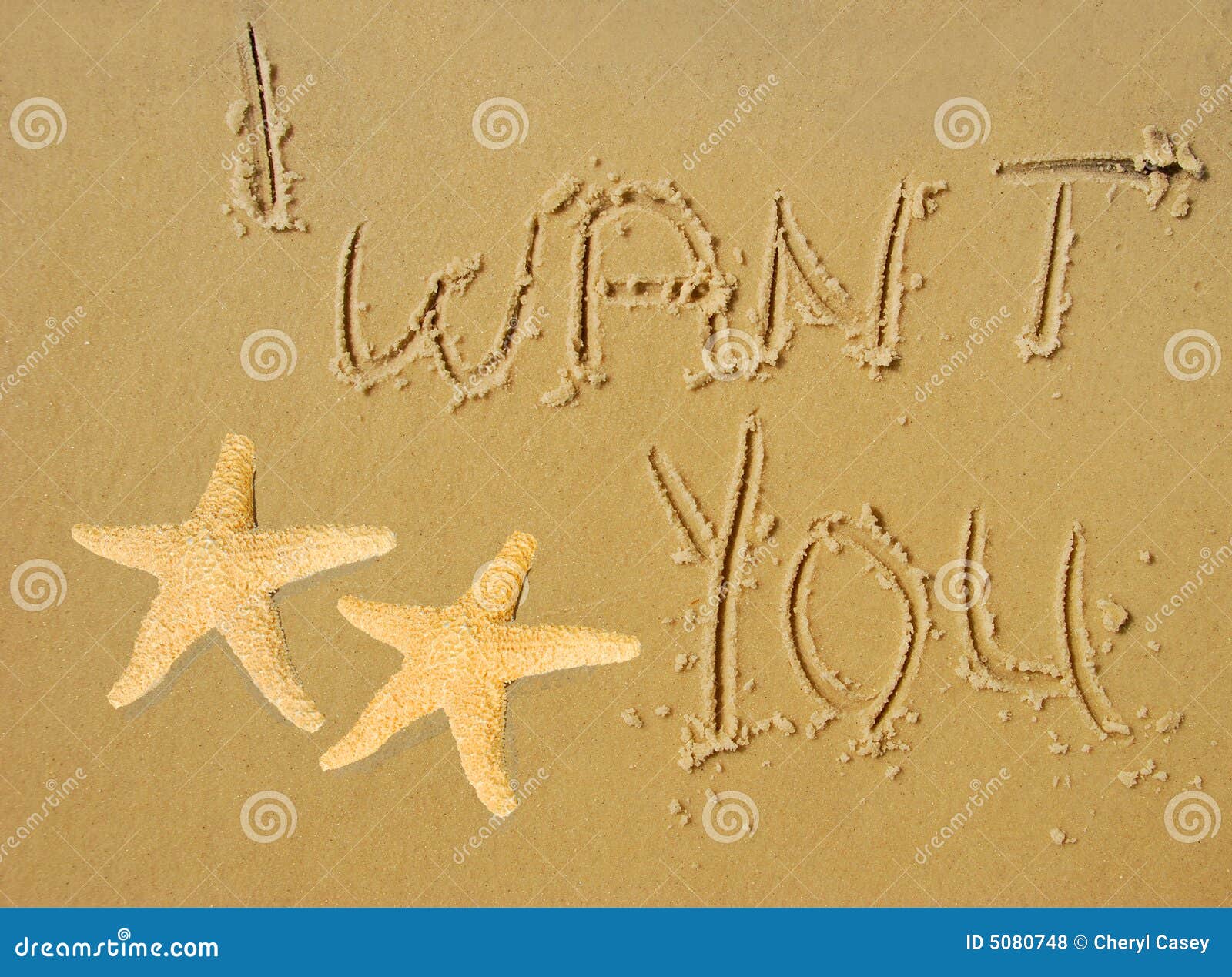i want you written in sand