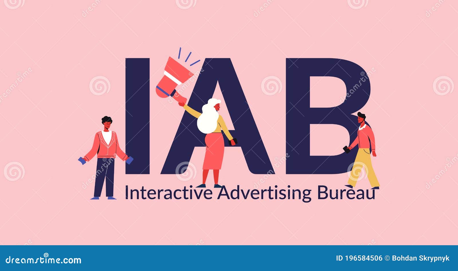 iab interactive advertising bureau. marketing information business and promotion of services.