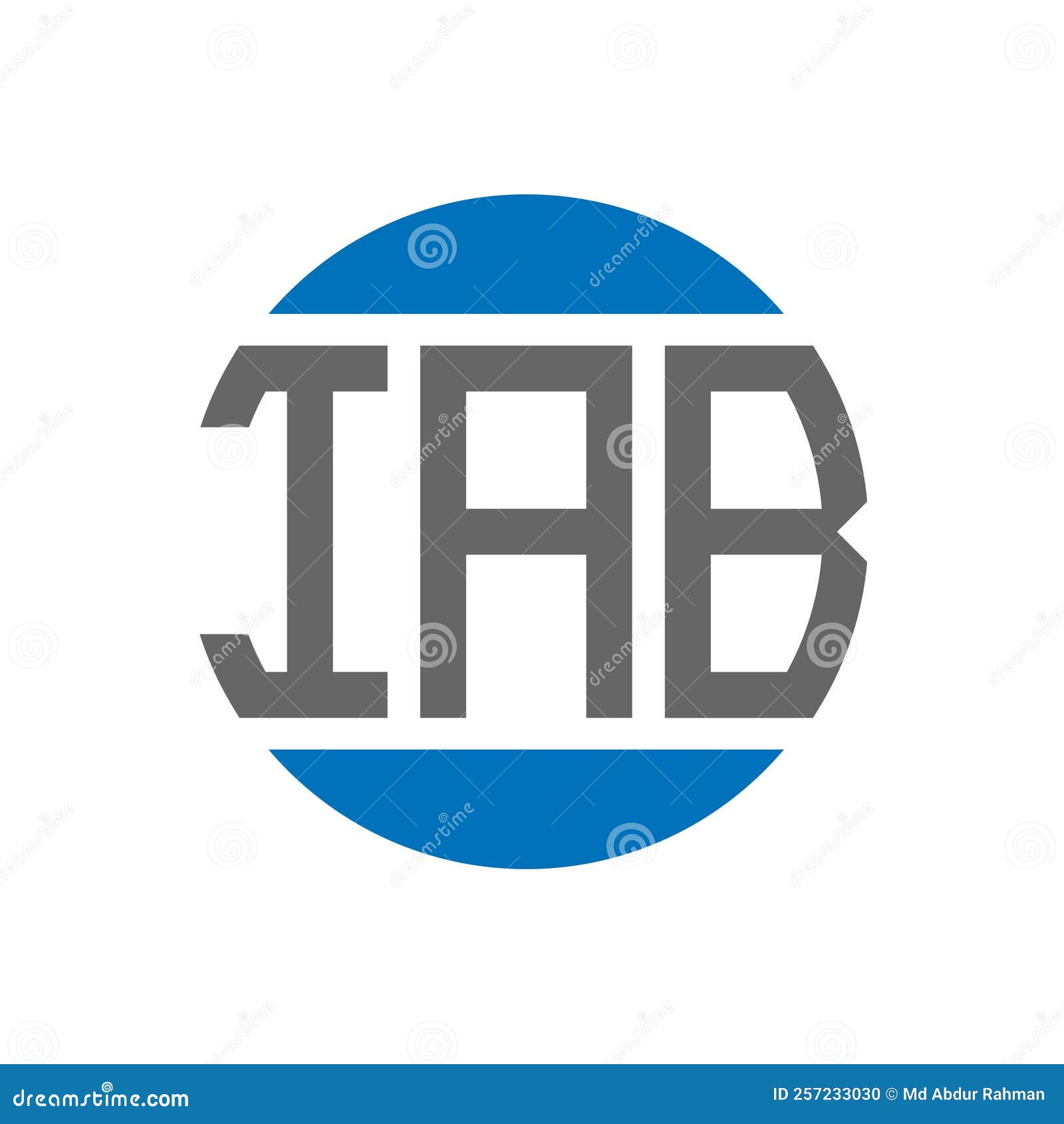 iab letter logo  on white background. iab creative initials circle logo concept. iab letter 