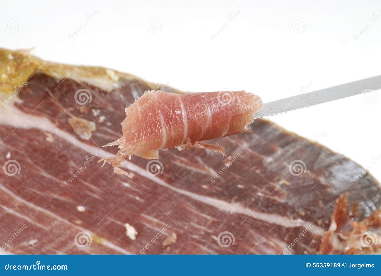 iberian ham strips cut