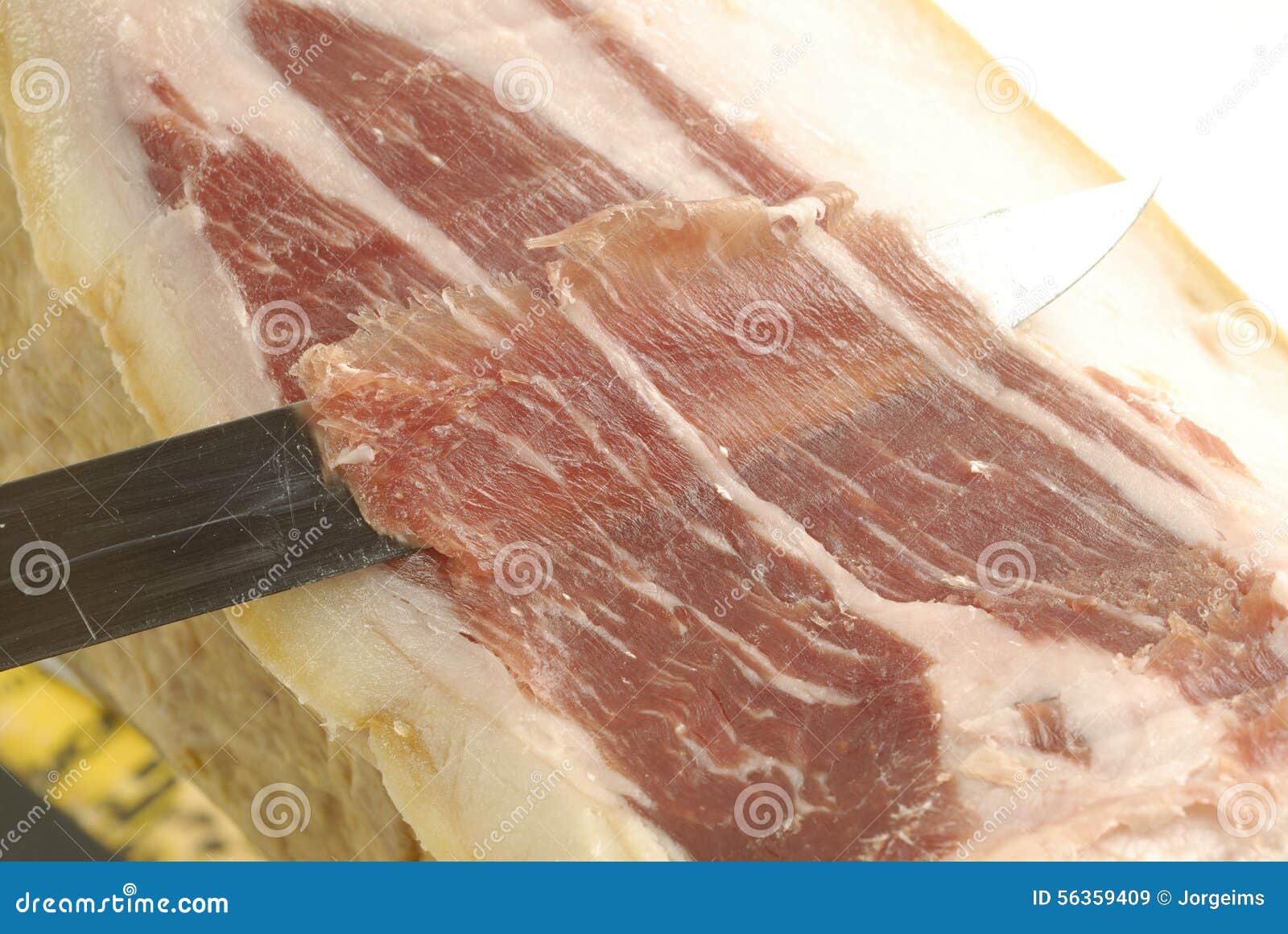 iberian ham strips cut