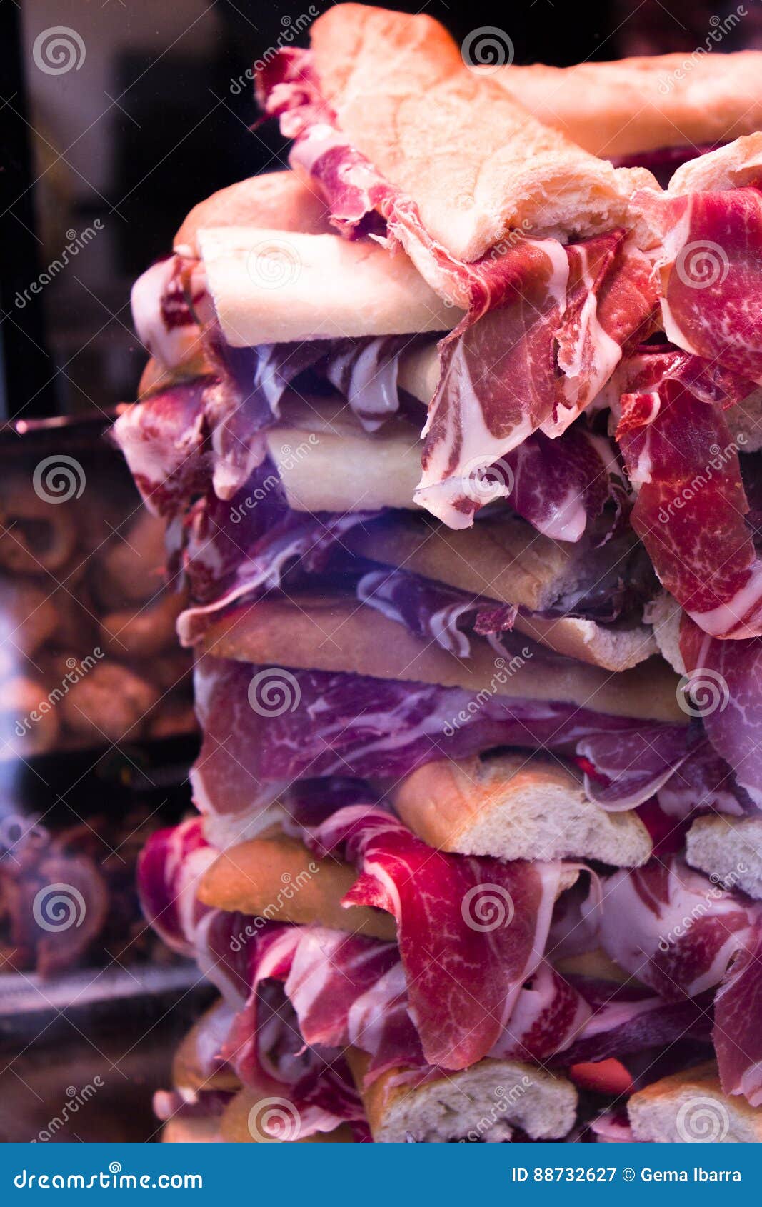 Iberian Pork Ham Sandwiches Stock Image Image of mediterranean