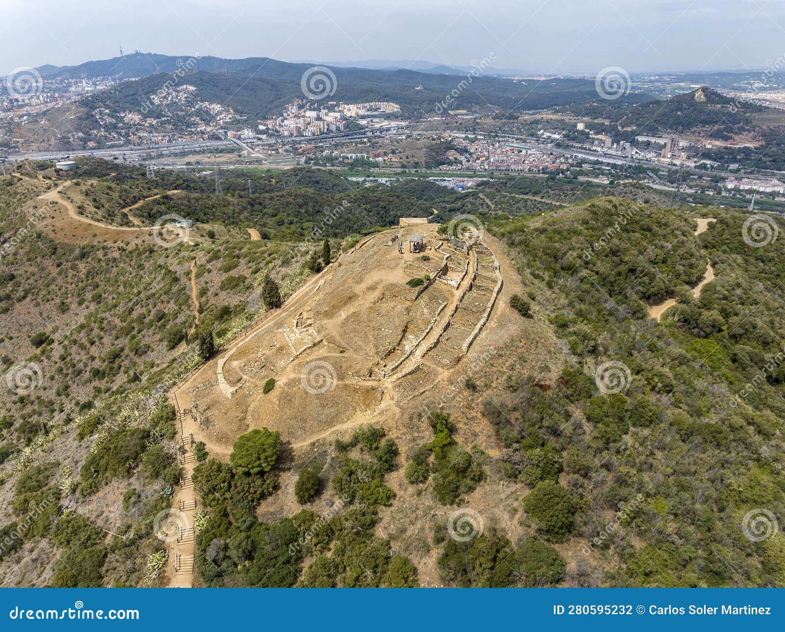 iberian settlement in the parc de la serralada de marina,santa coloma de gramanet