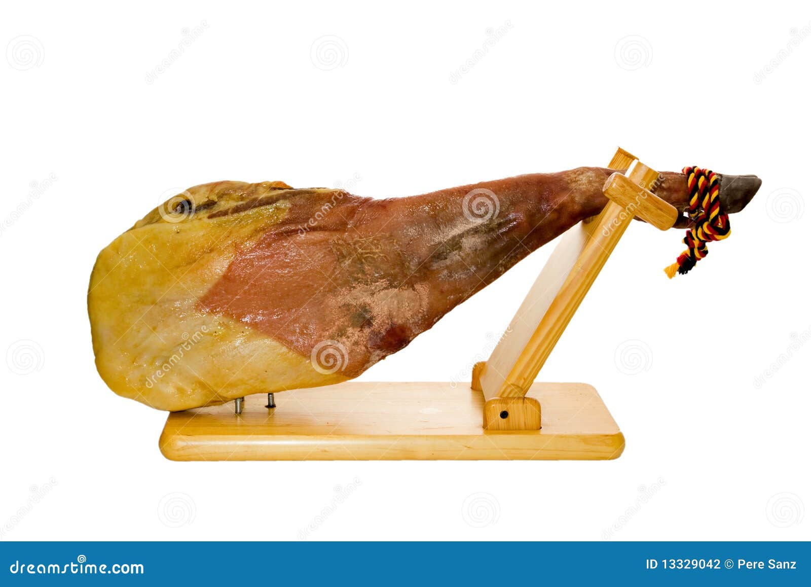 iberian spanish ham on stand