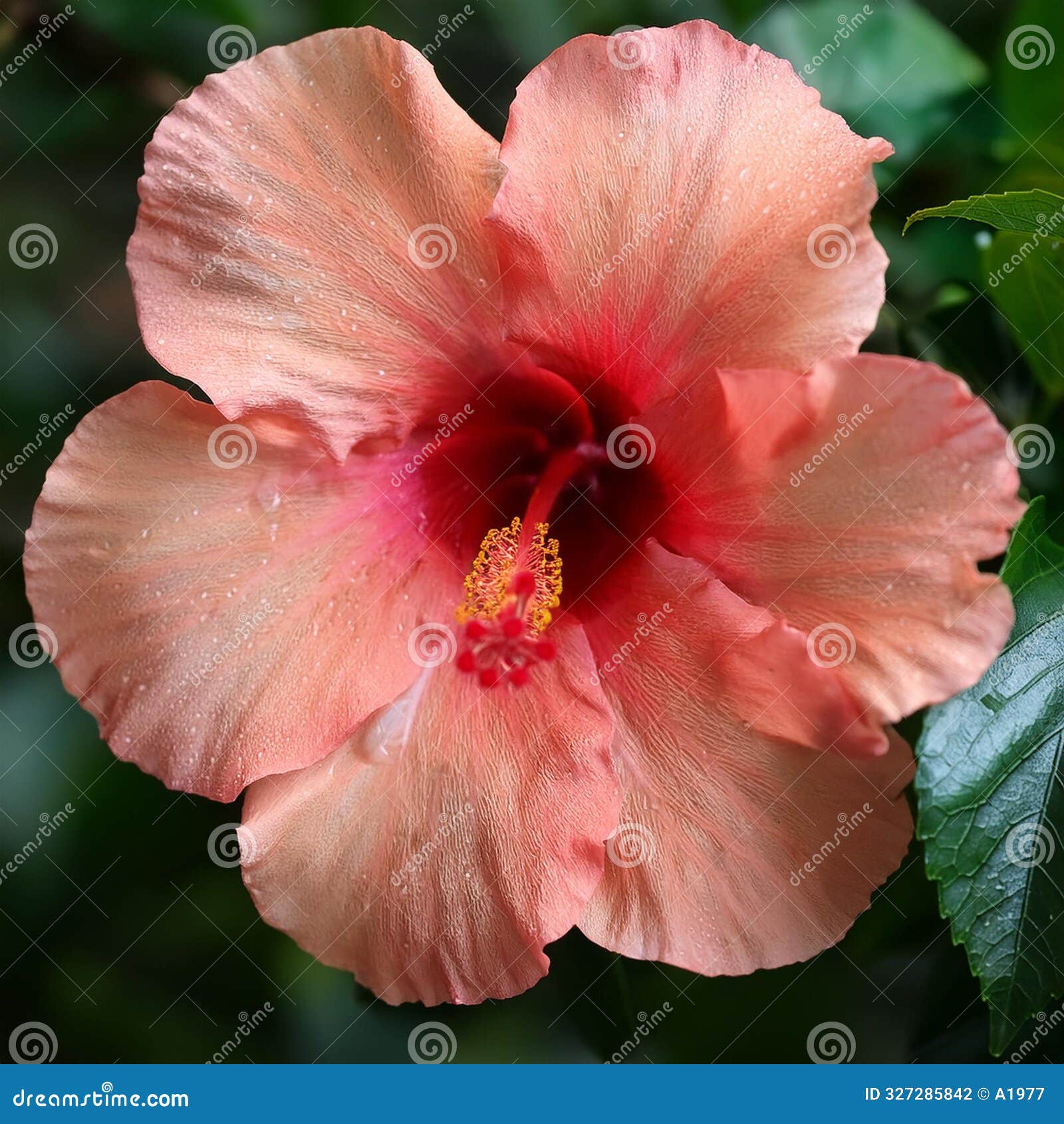 ibiscus flower closeup, ai generated