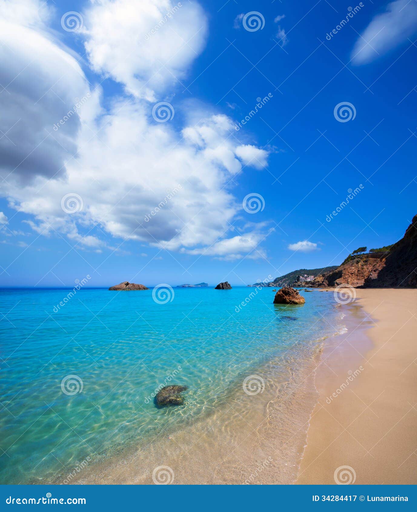 ibiza aigues blanques aguas blancas beach at santa eulalia