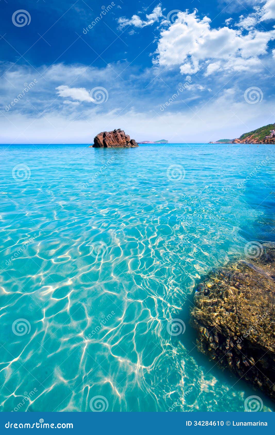 ibiza aigues blanques aguas blancas beach at santa eulalia