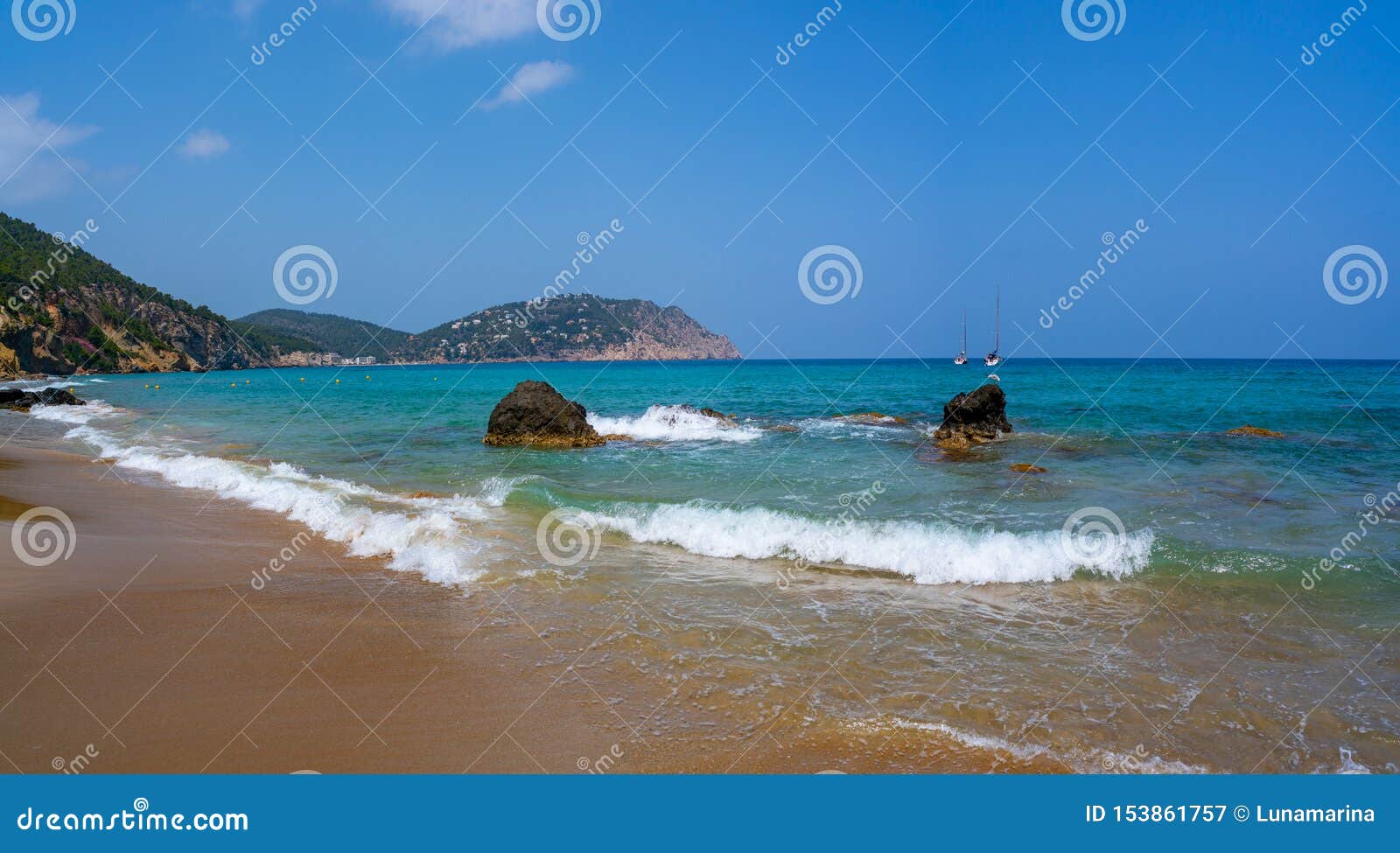 ibiza beach aigua blanca in santa eulalia