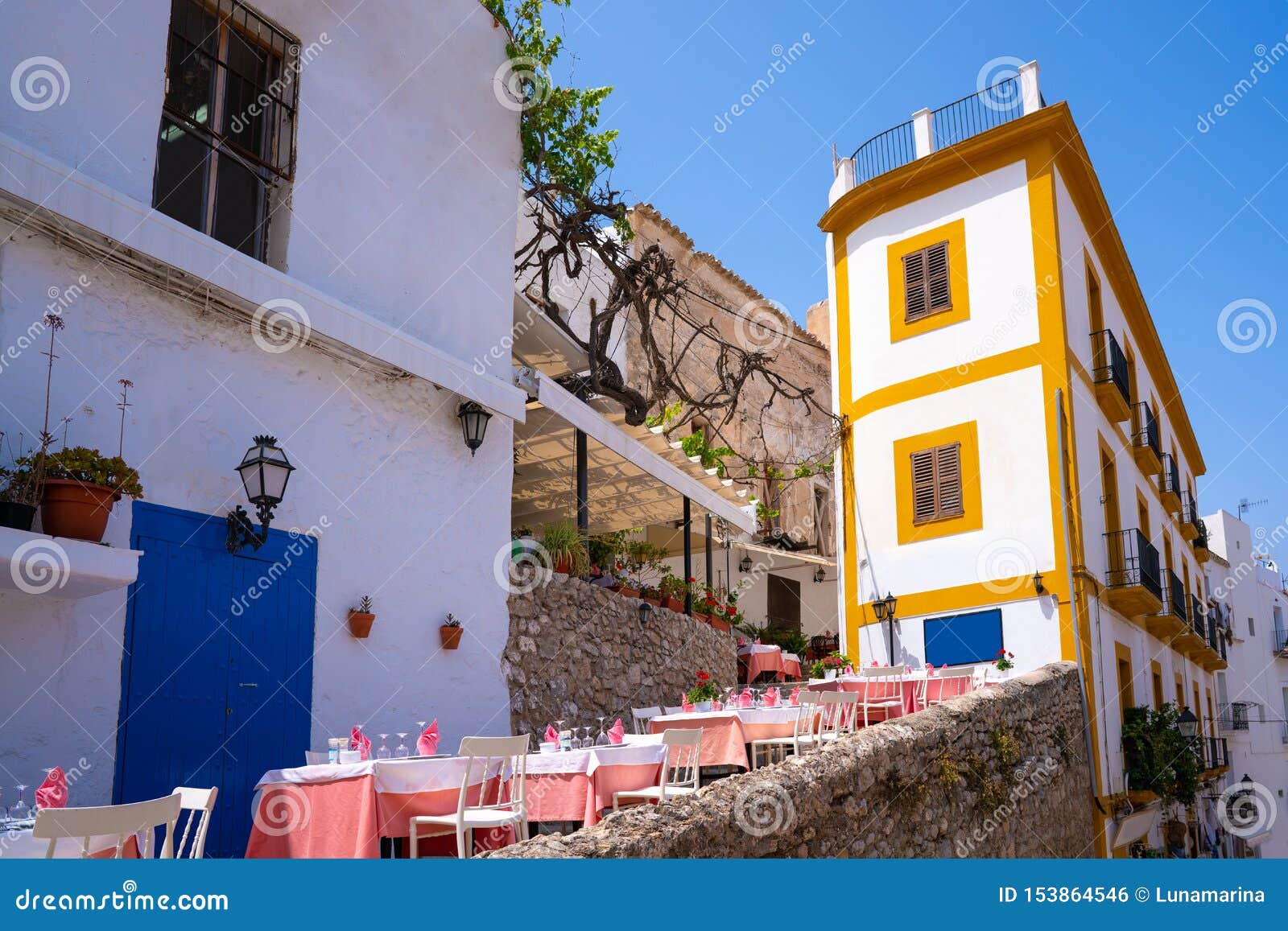 ibiza eivissa downtown dalt vila facades