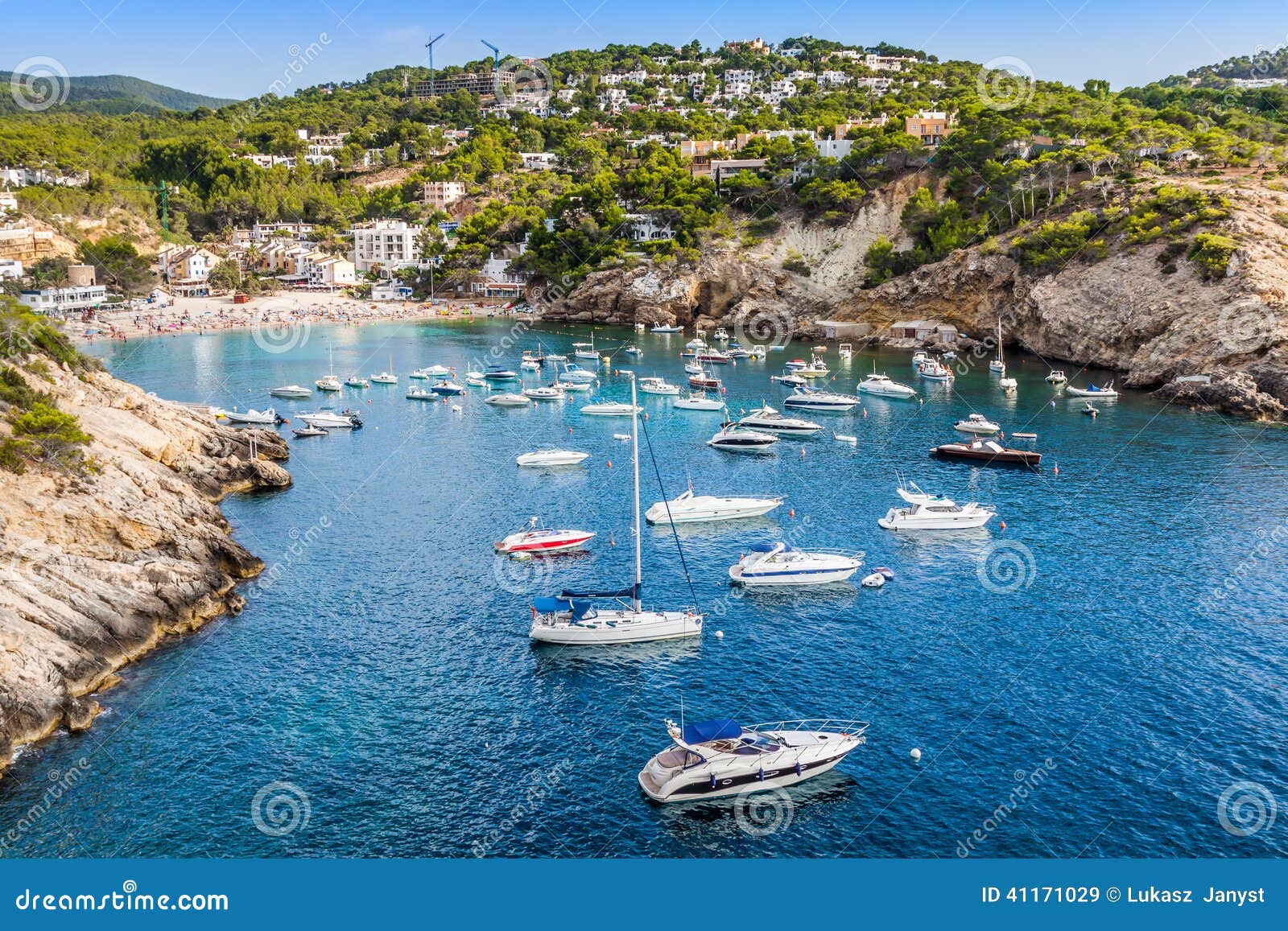 ibiza island,beach ses salines in sant josep at balearic island