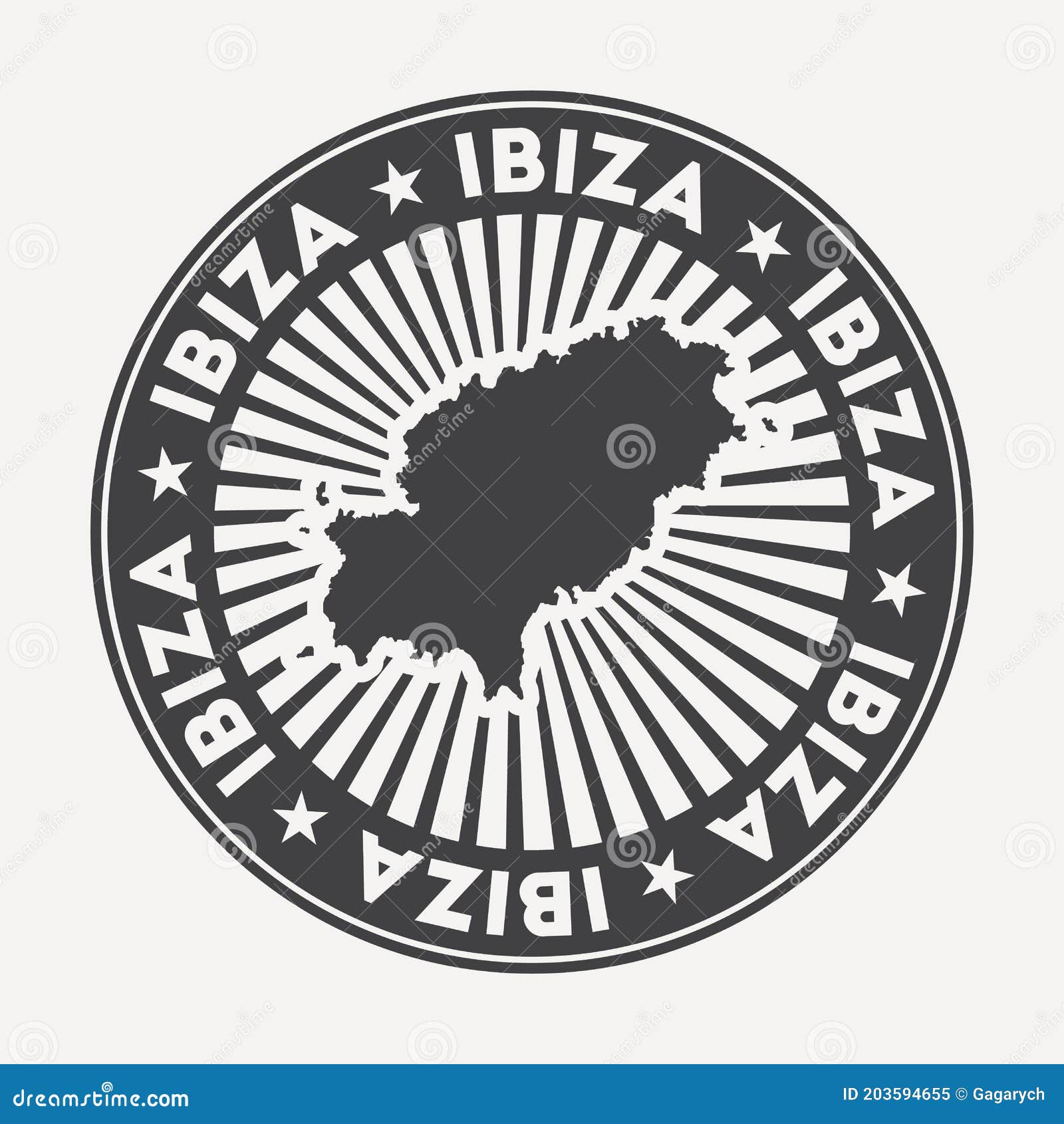 Ibiza Map With Name Cartoon Vector | CartoonDealer.com #107173641