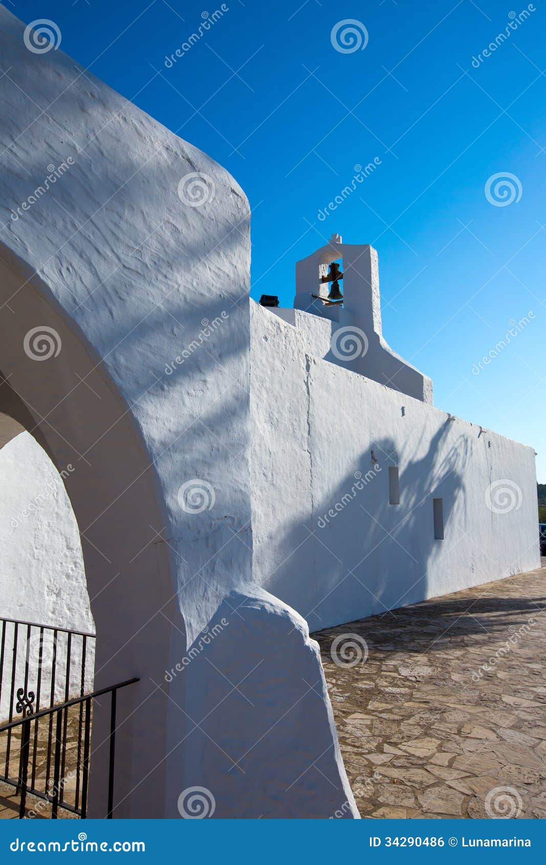 ibiza sant carles de peralta white church in balearic