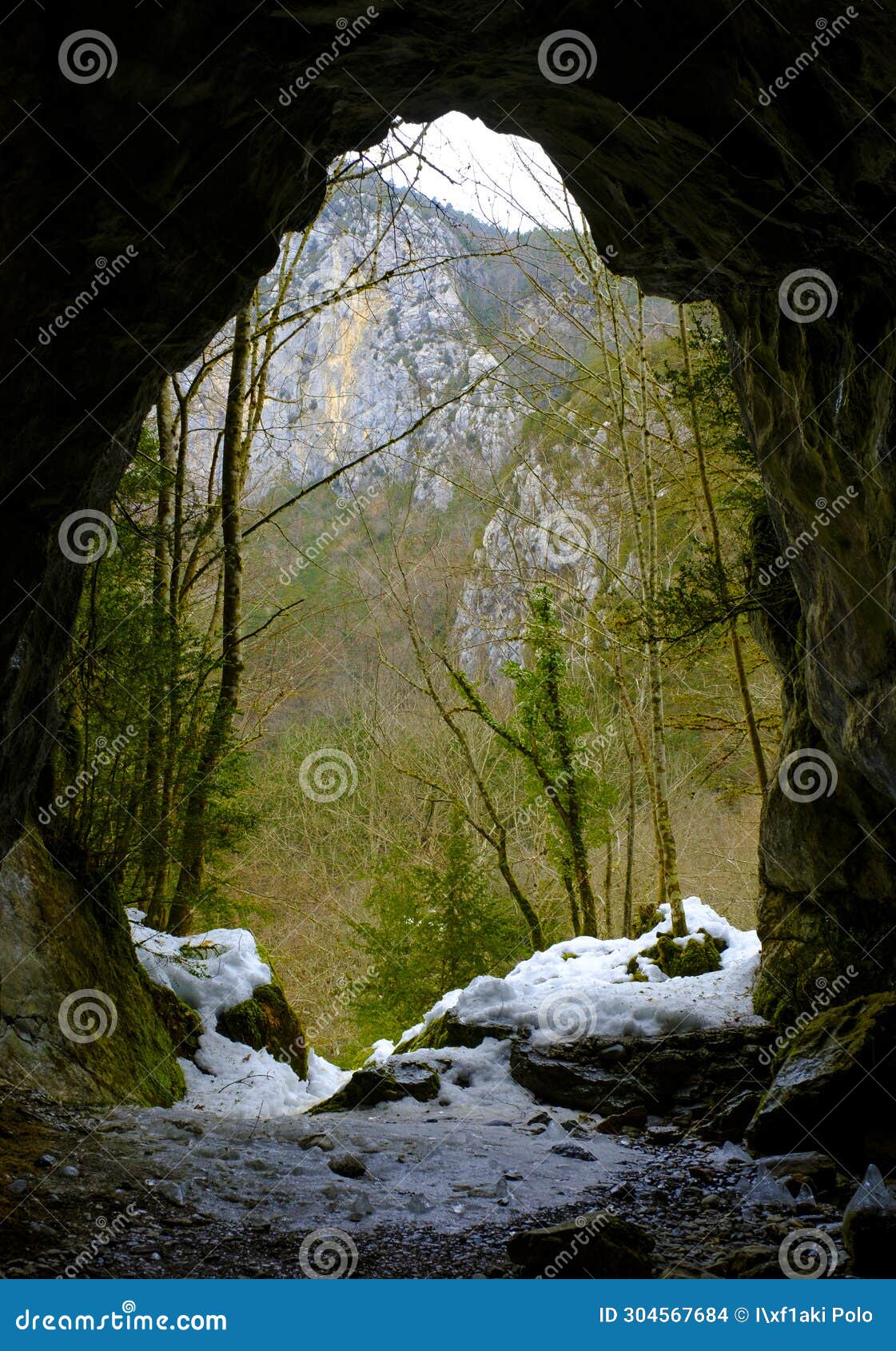 ibon cave. this cave is located near isaba in the roncal valley, navarra