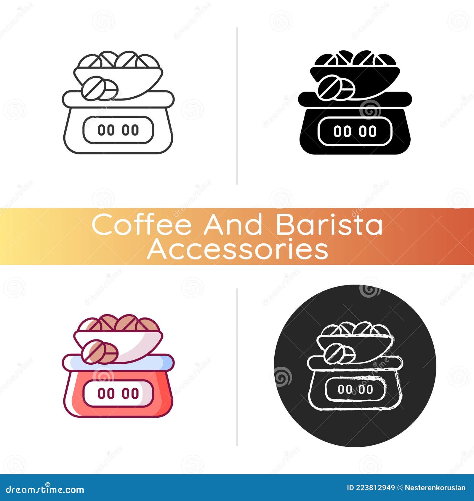 Icône à échelle de café illustration de vecteur. Illustration du préparez -  223812949