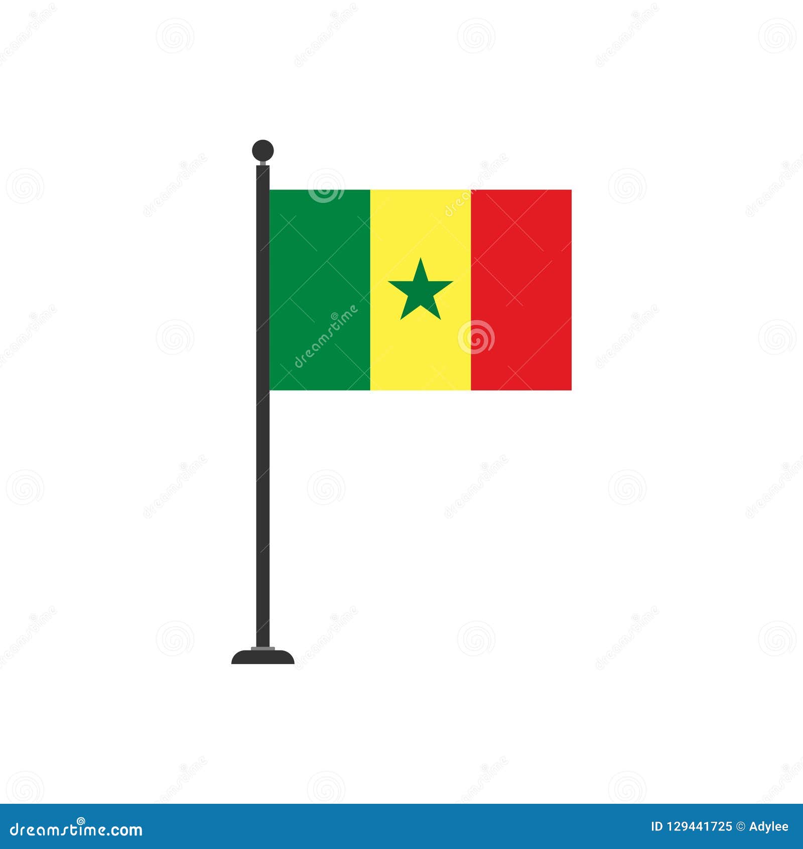 Sénégal drapeau images vectorielles, Sénégal drapeau vecteurs libres de  droits
