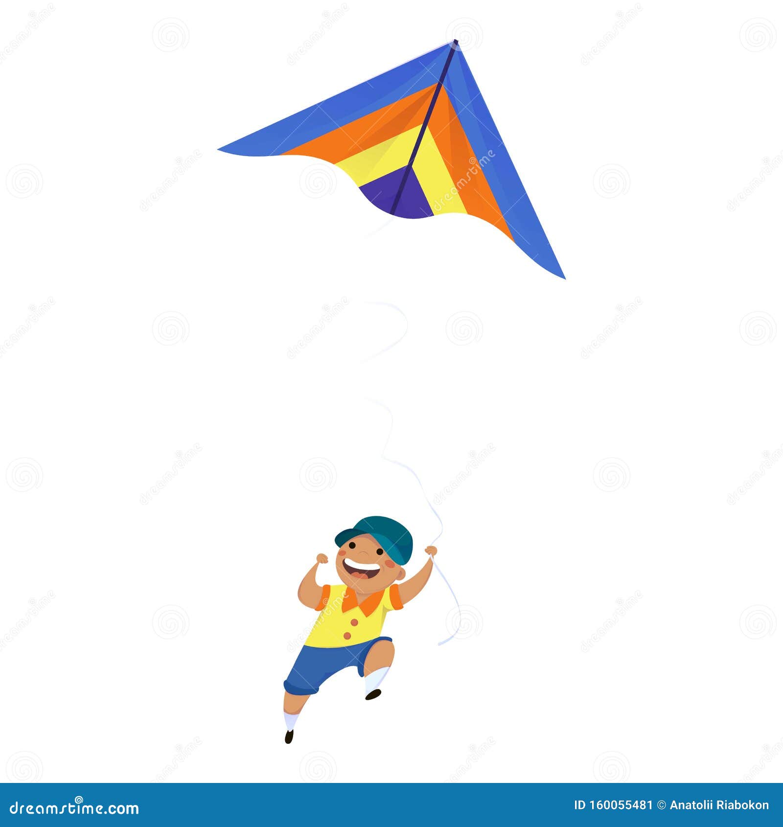 Icone De Cerf Volant Style De Dessin Anime Illustration De Vecteur Illustration Du Gibier Illustration