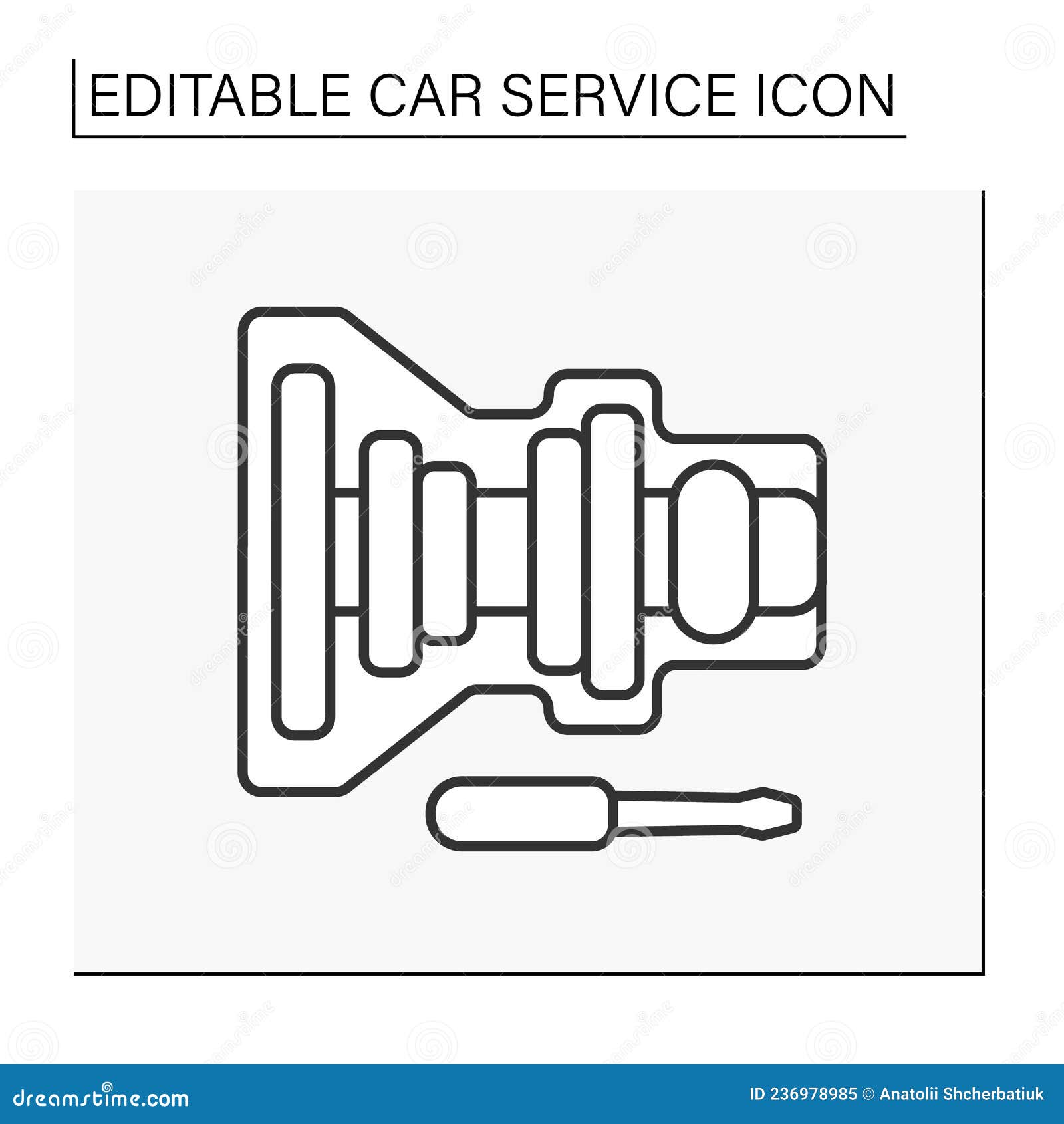 Icône De Ligne De Réparation De Transmission Illustration de Vecteur -  Illustration du linéaire, garage: 236978985