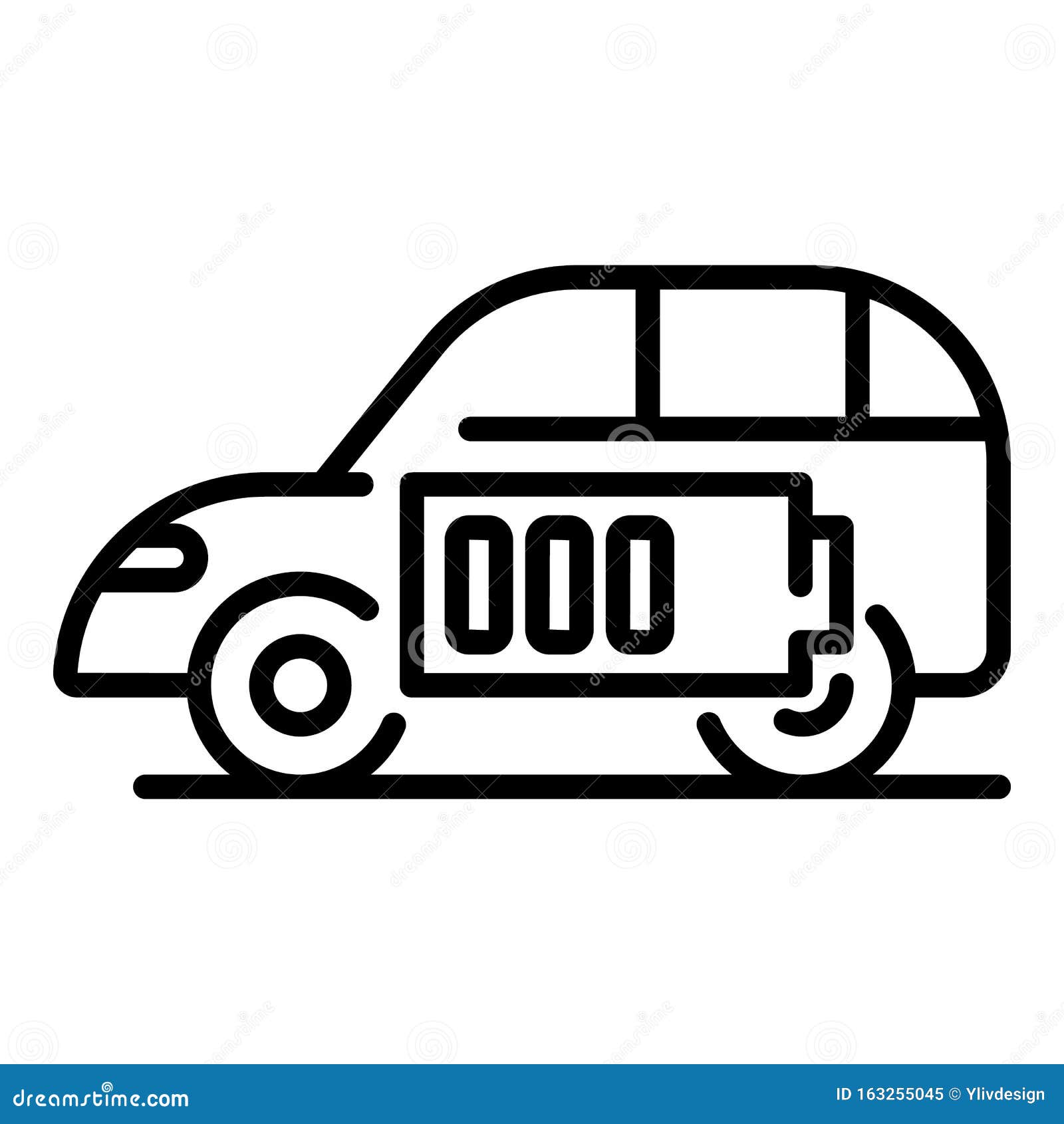 Icône De La Batterie De Voiture Isolée Illustration de Vecteur