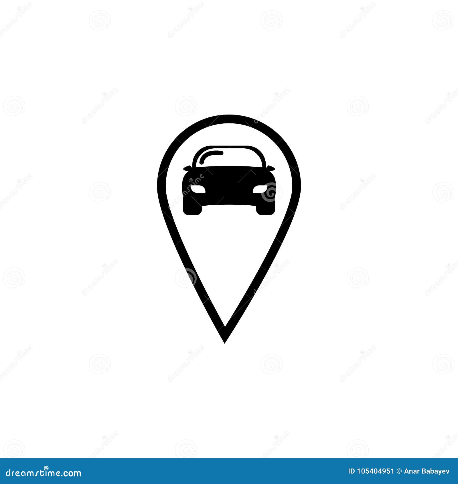 Icône De Pin Logo De Voiture Illustration de Vecteur - Illustration du  carte, internet: 105404951