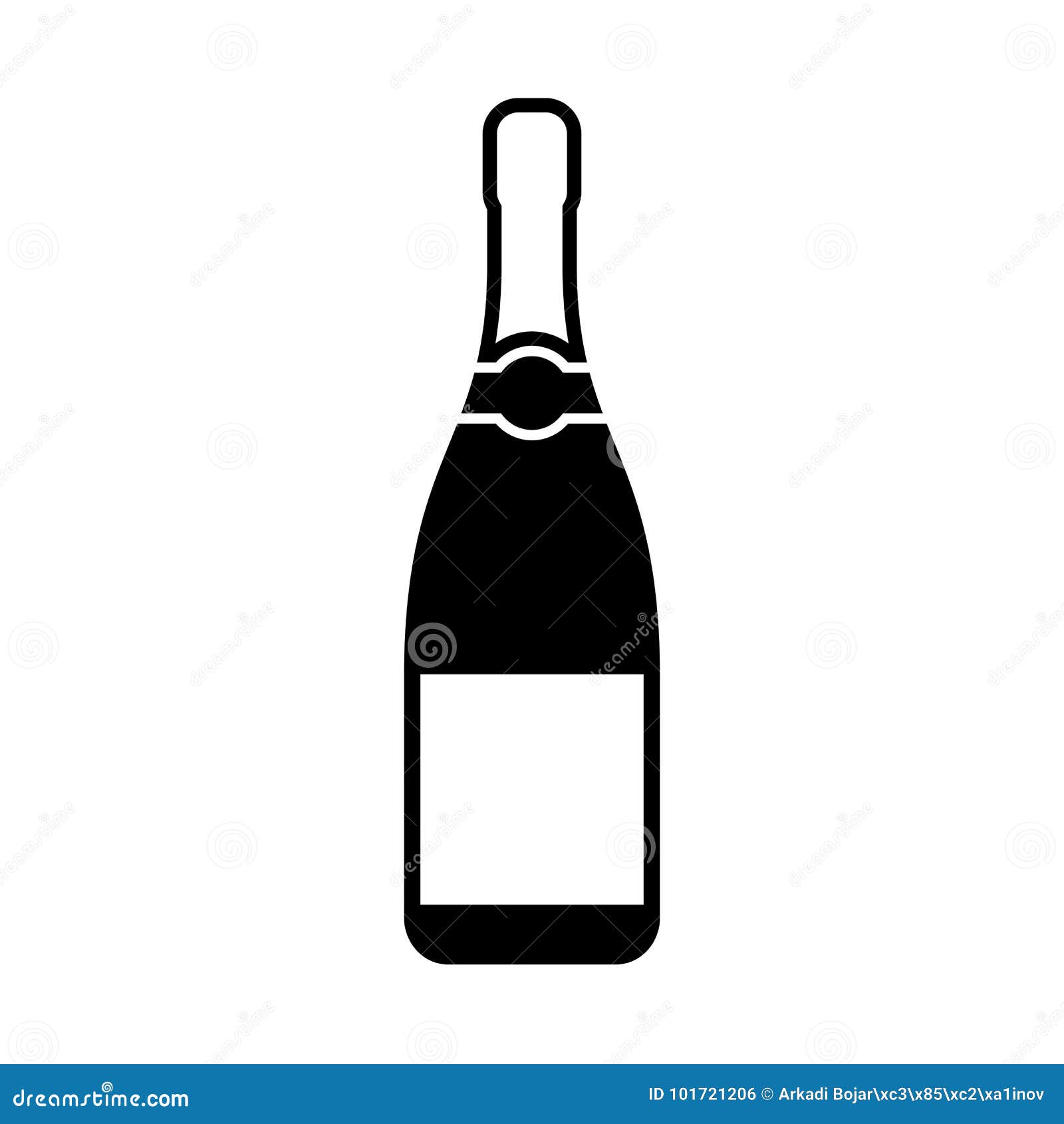 Icone De Silhouette De Bouteille De Champagne Illustration De Vecteur Illustration Du Silhouette Bouteille 101721206