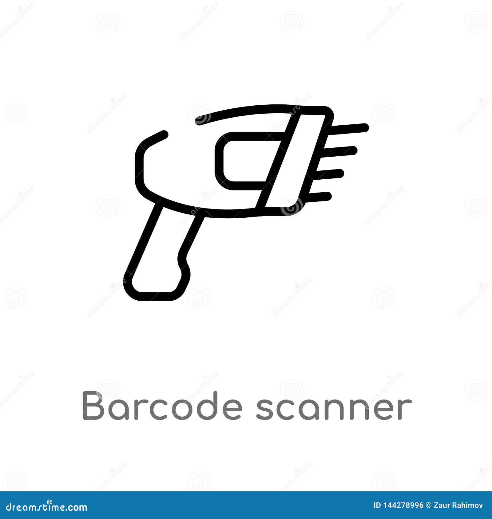 Icône De Vecteur De Scanner De Code Barres Densemble Ligne