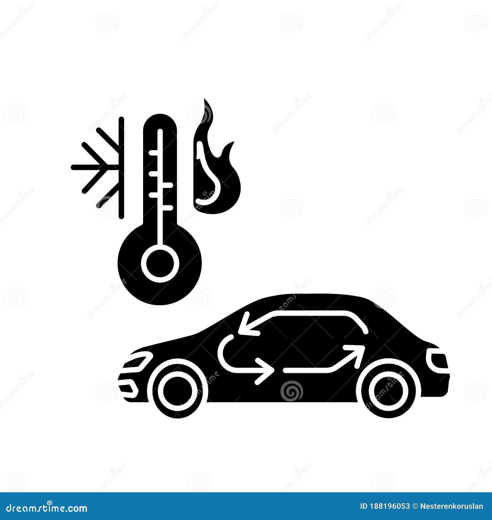 Chauffage Voiture Icône Illustration Vecteur Isolé Signe Symbole Clip Art  Libres De Droits, Svg, Vecteurs Et Illustration. Image 63572939