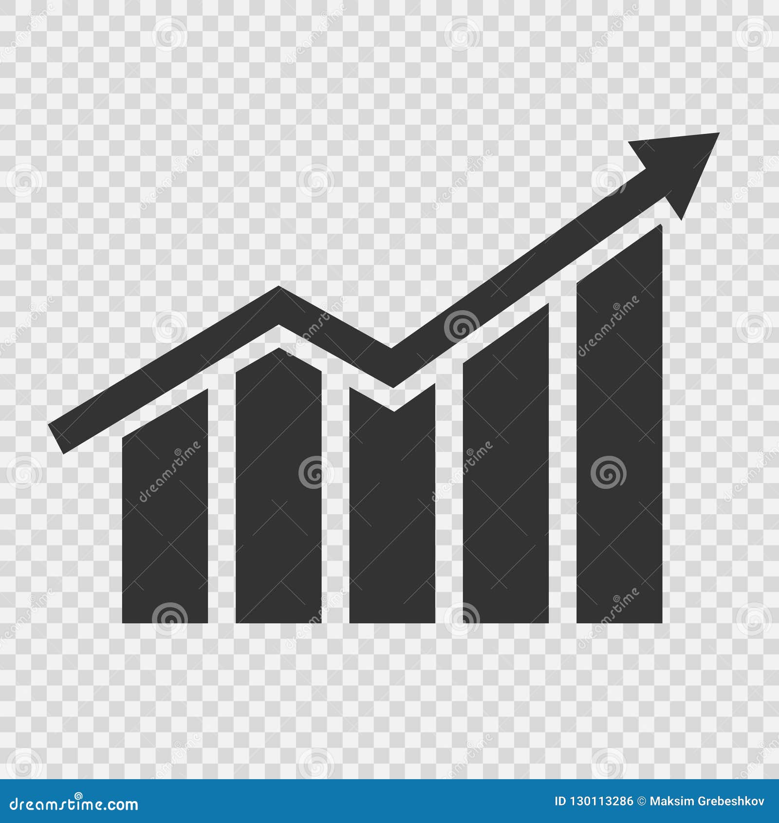 Icone Graphique Croissante Illustration Stock Illustration Du Croissante 130113286