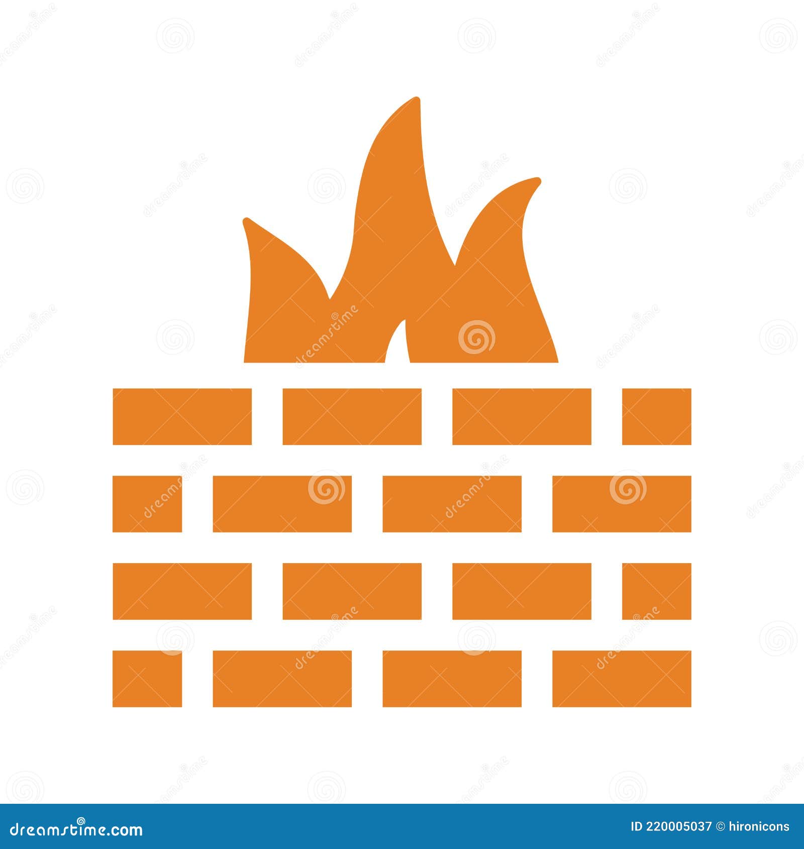 mur en briques / firewall pare-feu Stock Vector