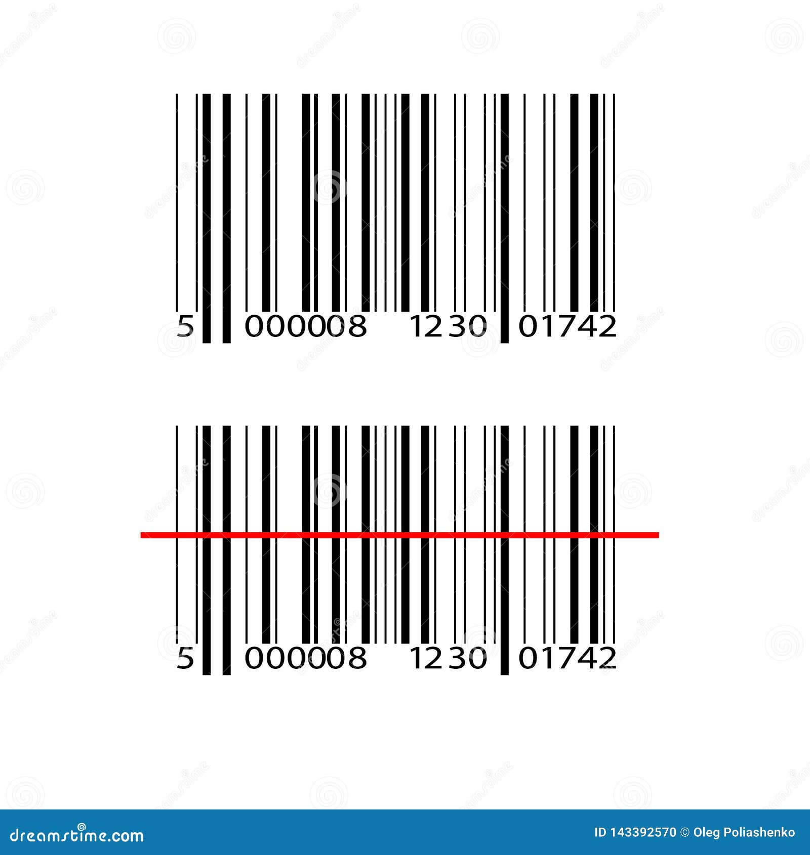Icône Réaliste De Code Barres Illustration De Vecteur